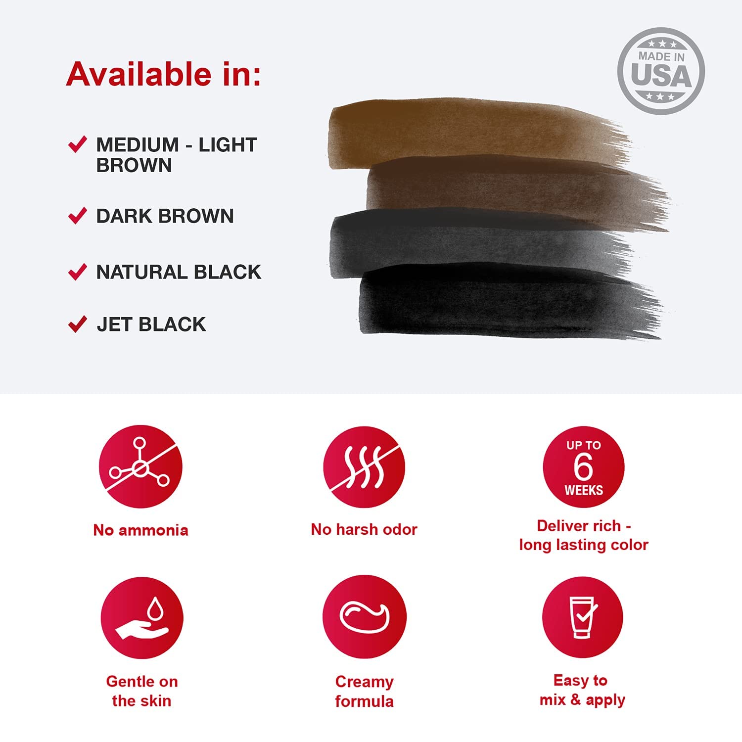 White Smoke Godefroy Barbers Choice 3 Application Beard and Mustache Dye For Men, 6 weeks of Cover For Gray Facial Hair, Jet Black