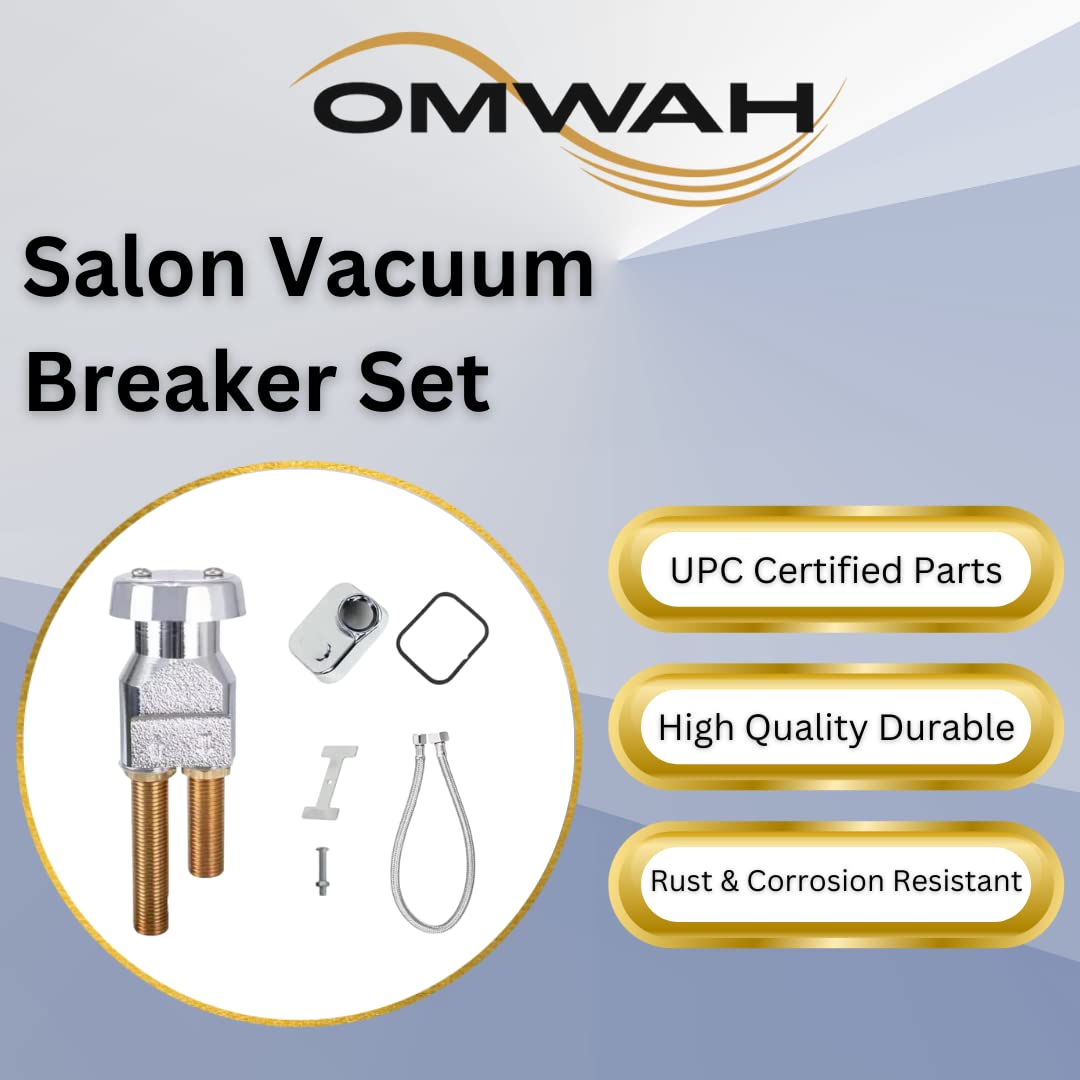 White Smoke Vacuum Breaker for Shampoo Bowl Salon Sink Use Complete Kit Omwah (1)