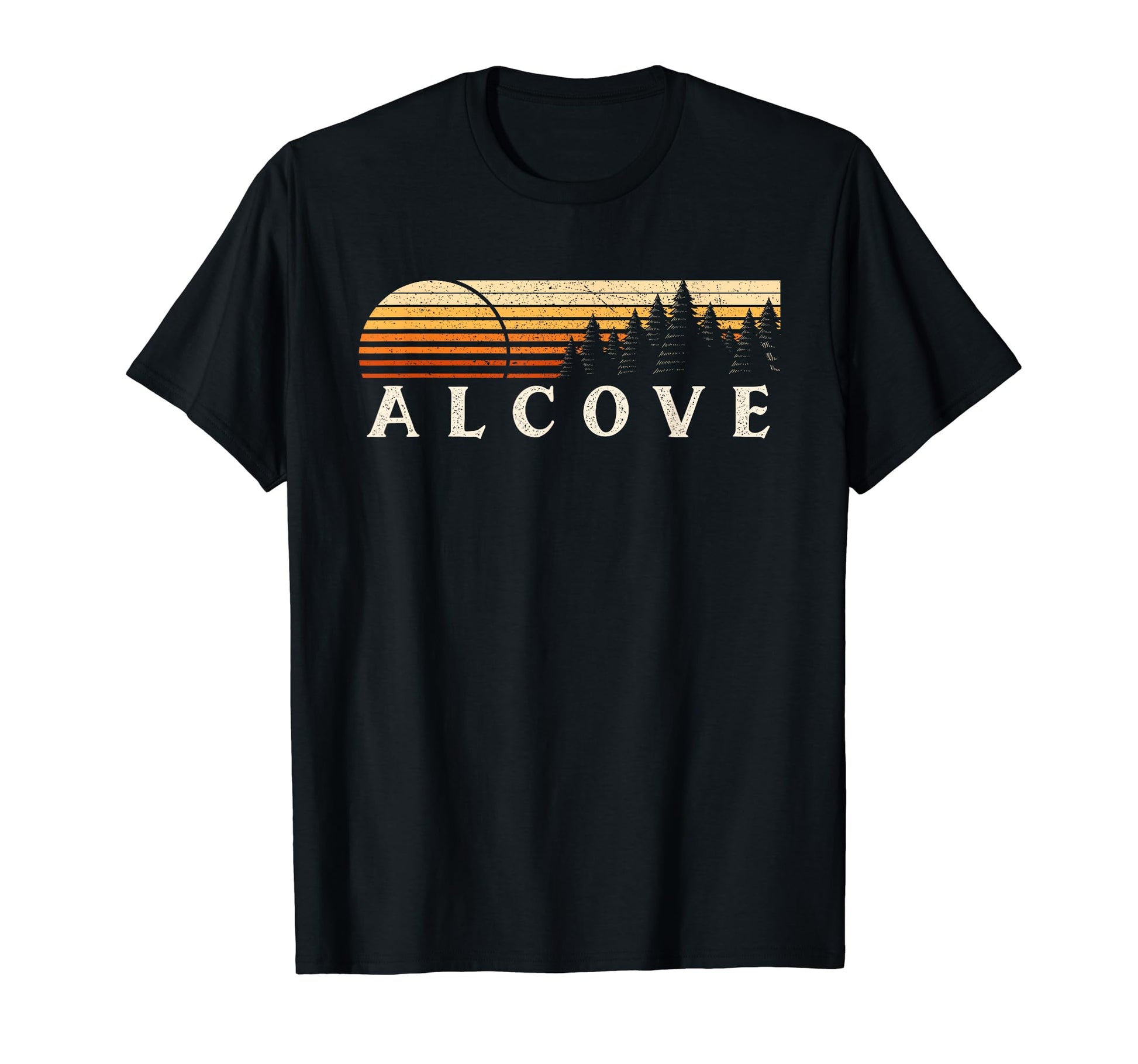 White Smoke Alcove, NY Vintage Evergreen Sunset Eighties Retro T-Shirt