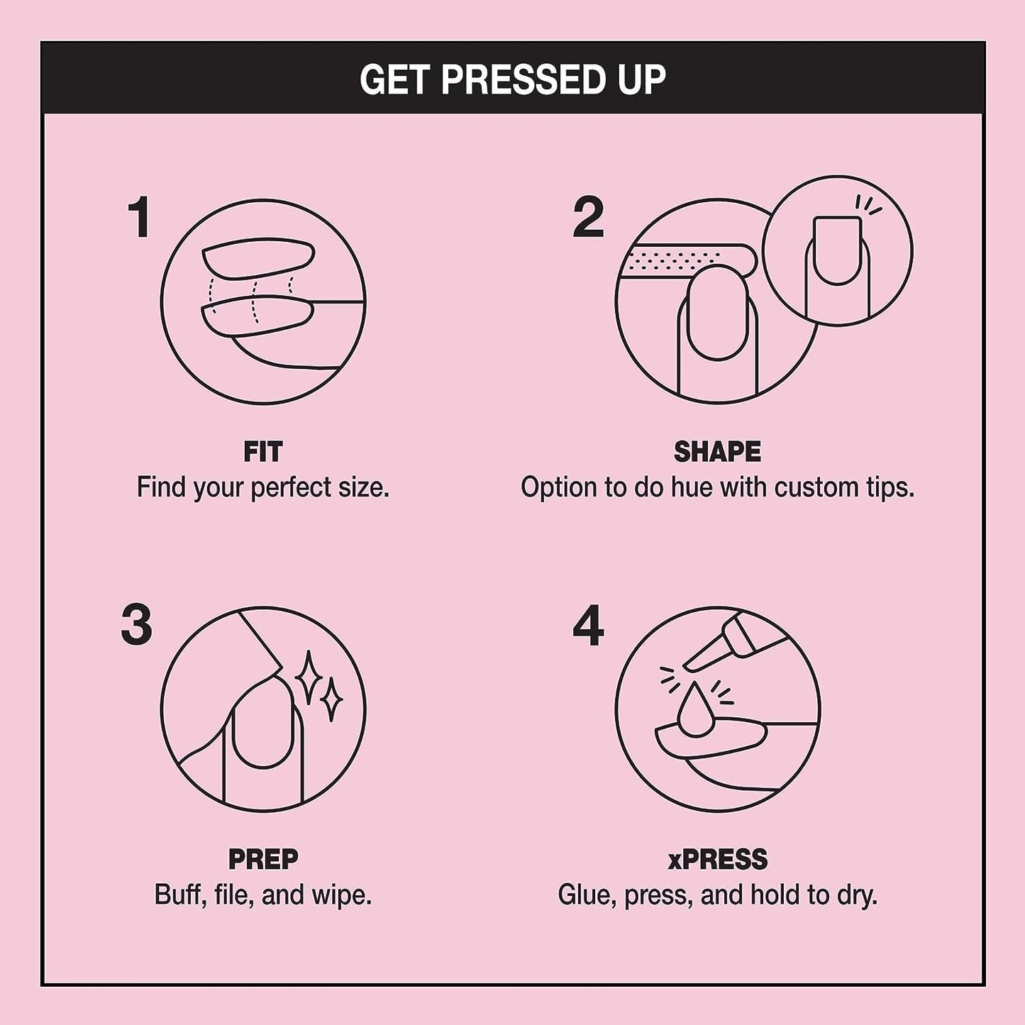Pink Bundle of OPI xPress/ON Press On Nails, With Nail Glue, Long Baby Pink Velvet Almond Shape Nails, Editor in Chic + OPI Nail Envy, Nail Strengthening Treatment, Vegan Formula, 0.5 fl oz