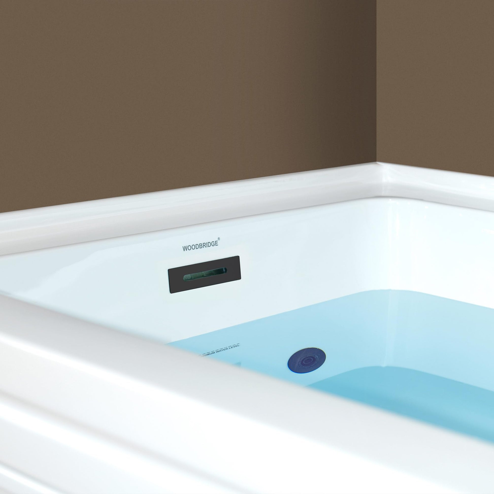 Dark Olive Green WOODBRIDGE 60" x 32" Alcove Acrylic Rectangular Whirlpool and Air Heated Tub in White with Left Drain, Matte Black Finish Trim and Drain Kit Included, DF606-L-MB02