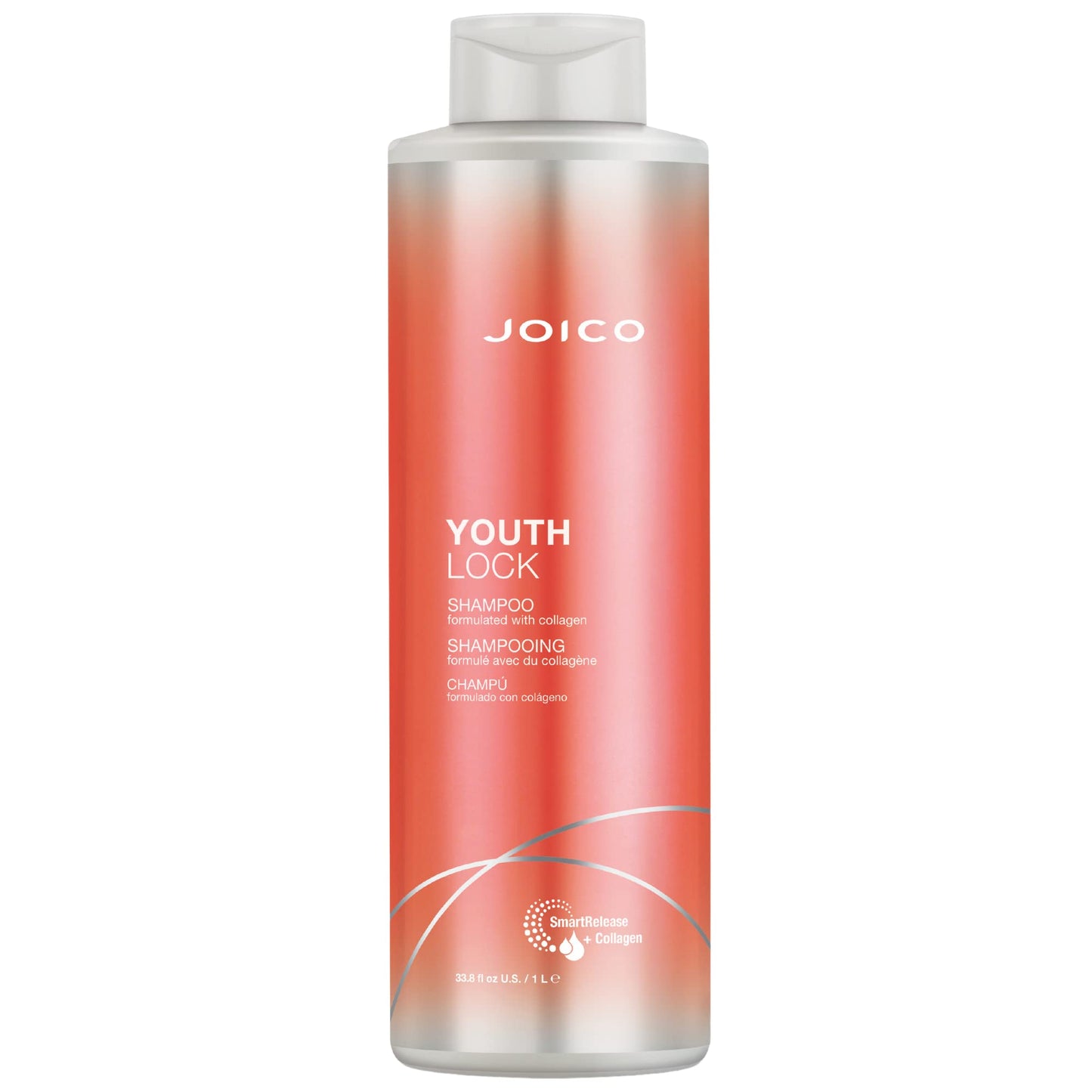 Tomato Joico YouthLock Shampoo Formulated With Collagen | Youthful Body & Bounce | Reduce Breakage & Frizz | Soften & Detangle Hair | Boost Shine | Sulfate Free | With Arginine | 33.8 Fl Oz