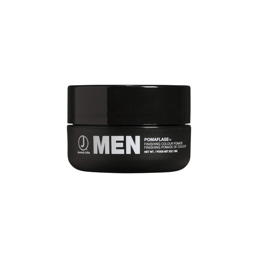 Black J Beverly Hills Men's Pomaflage Finishing Color Pomade Grey Concealer With Medium Hold, 2 Oz