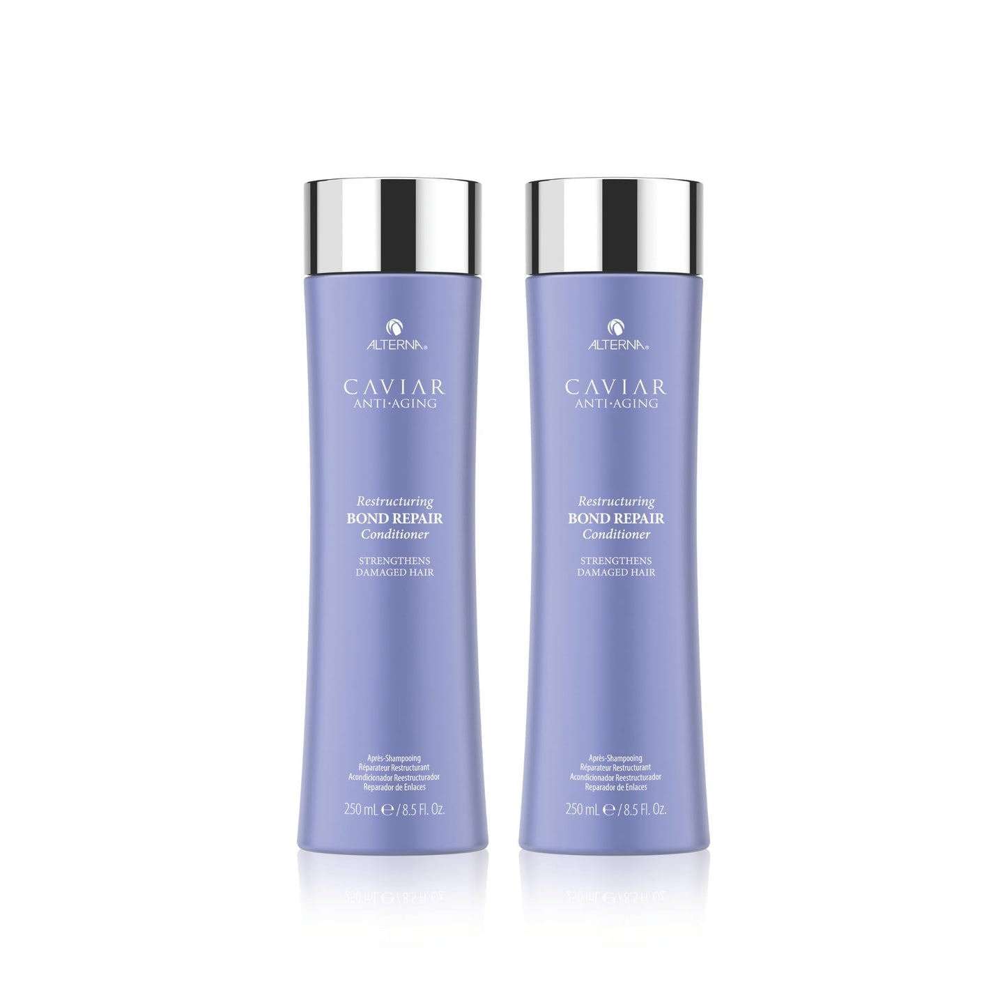 White Smoke Alterna Haircare CAVIAR Anti-Aging Restructuring Bond Repair Conditioner, 8.5 Fl Oz | For Brittle, Damaged and Split Ends | Repairs, Strengthens and Protects Damaged Hair | Sulfate Free (2 Pack)