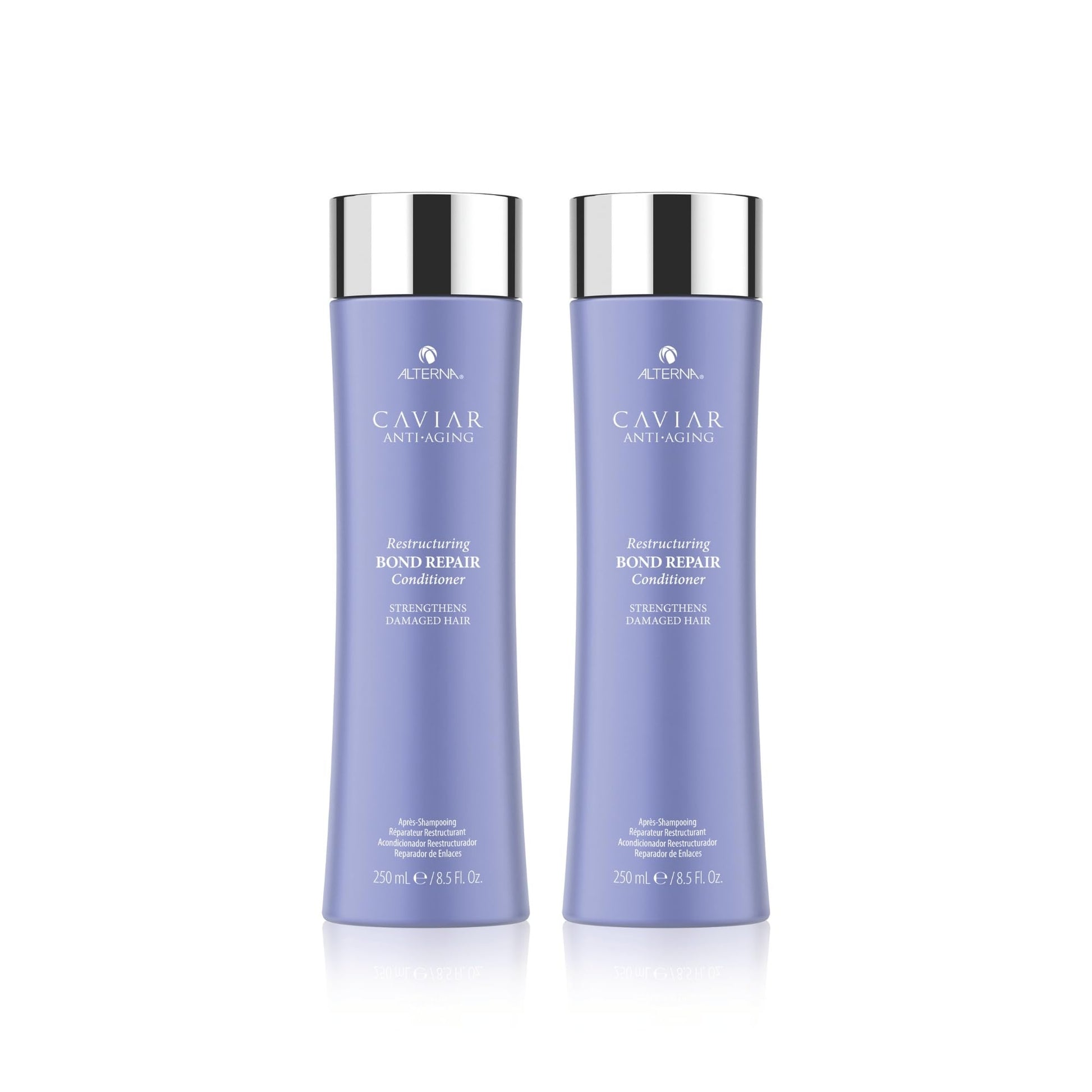 White Smoke Alterna Haircare CAVIAR Anti-Aging Restructuring Bond Repair Conditioner, 8.5 Fl Oz | For Brittle, Damaged and Split Ends | Repairs, Strengthens and Protects Damaged Hair | Sulfate Free (2 Pack)