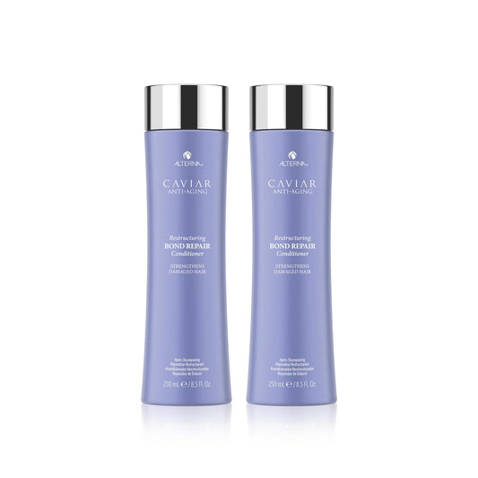 White Smoke Alterna Haircare CAVIAR Anti-Aging Restructuring Bond Repair Conditioner, 8.5 Fl Oz | For Brittle, Damaged and Split Ends | Repairs, Strengthens and Protects Damaged Hair | Sulfate Free (2 Pack)