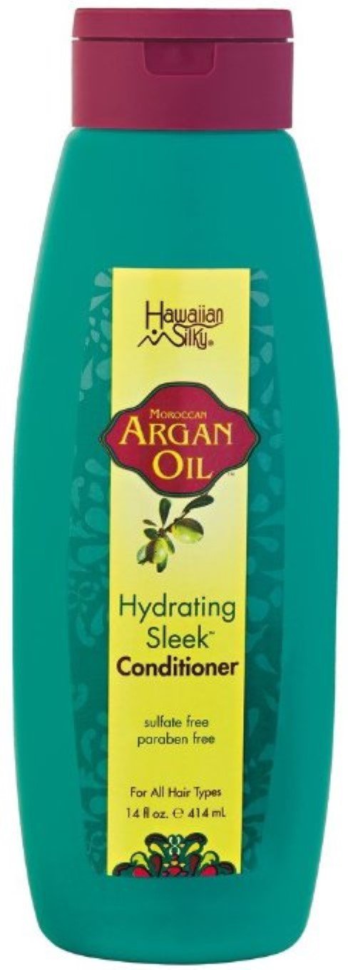 Dark Cyan Hawaiian Silky Argan Oil Hydrating Sleek Conditioner, 14 oz (Pack of 3)