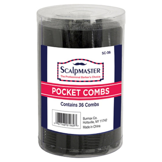 White Smoke Burmax Scalpmaster Pocket Combs, 36 Count