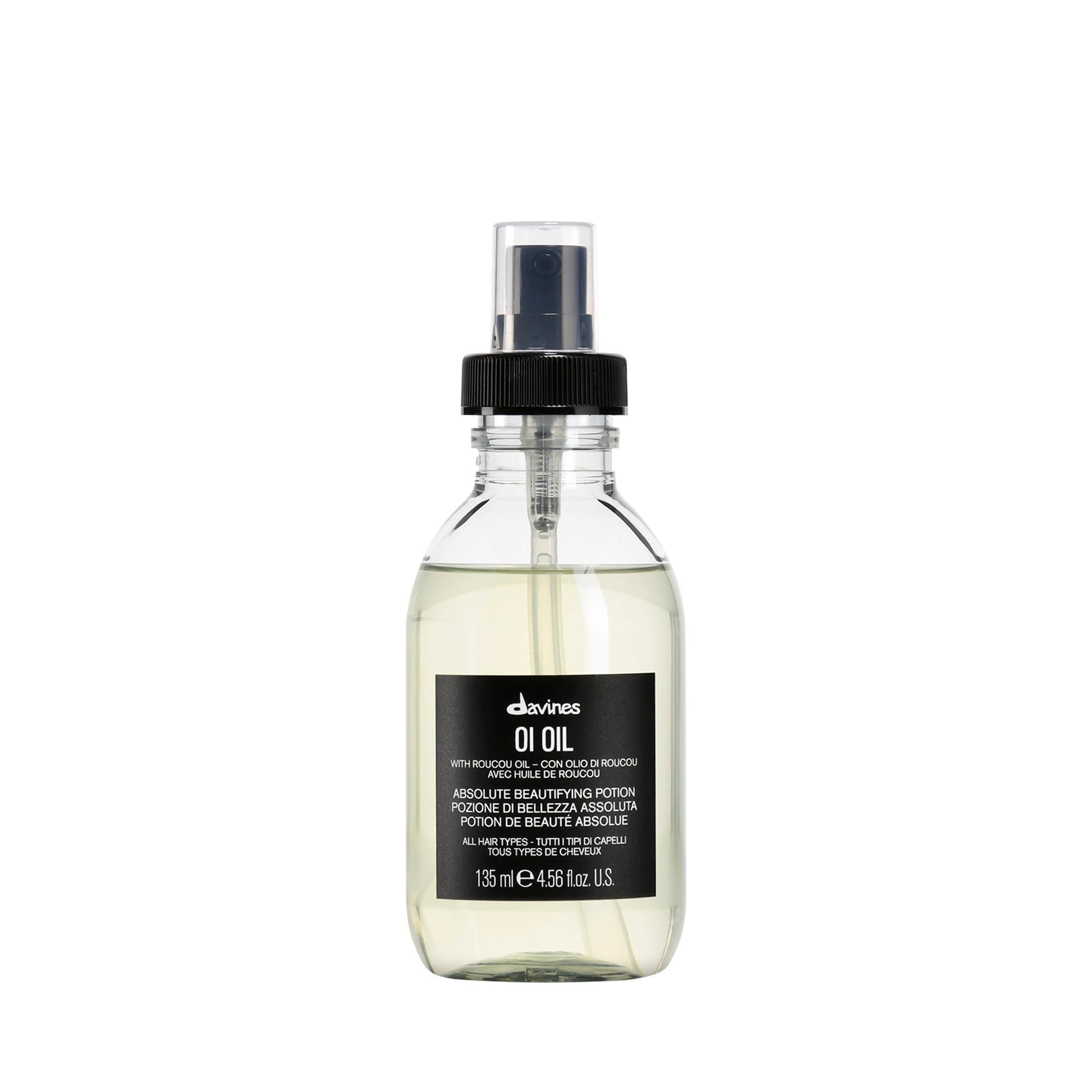 White Smoke Davines OI Oil | Weightless Hair Oil Perfect for Dry Hair, Coarse & Curly Hair Types | Anti-Frizz for Soft, Shiny Hair | 4.56 Fl Oz (Pack of 1)