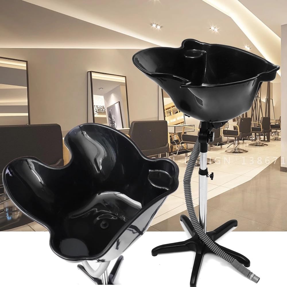 White Smoke HorizonMart - Portable Hairdressing Sink - Adjustable Height Salon Shampoo Bowl | Hair Washing Sink with Drain Hose for Home & Professional Use!