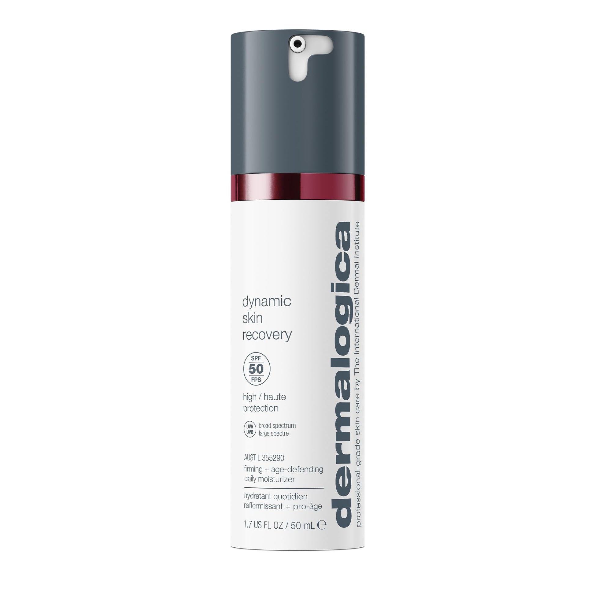 Lavender Dermalogica Dynamic Skin Recovery SPF50, Anti-Aging Face Sunscreen Moisturizer, Medium-Weight Non-Greasy Broad Spectrum, 1.7 Fl Oz