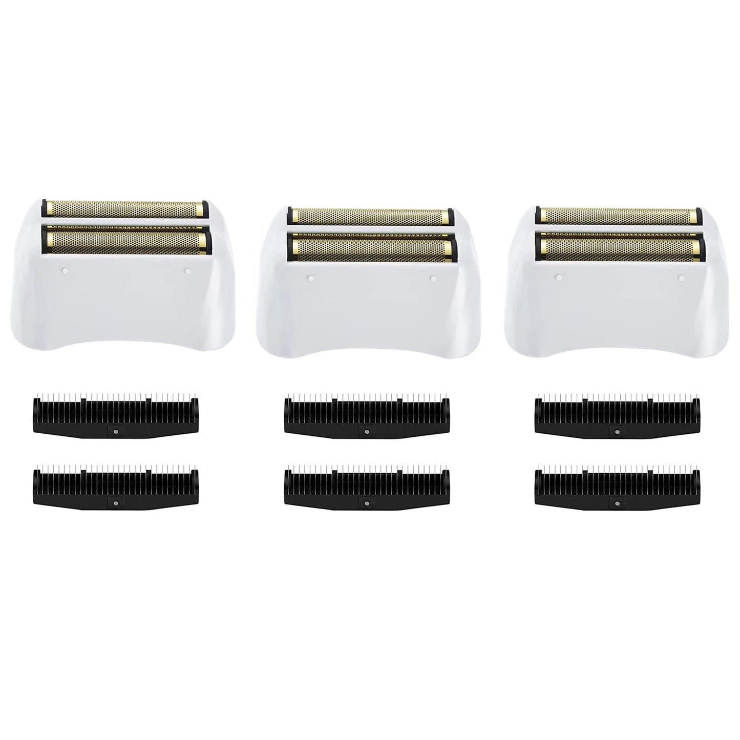 White Smoke 3 Pack Shaver Replacement Foil and Cutters compatible with"andis #17150 shaver foil replacement" Golden