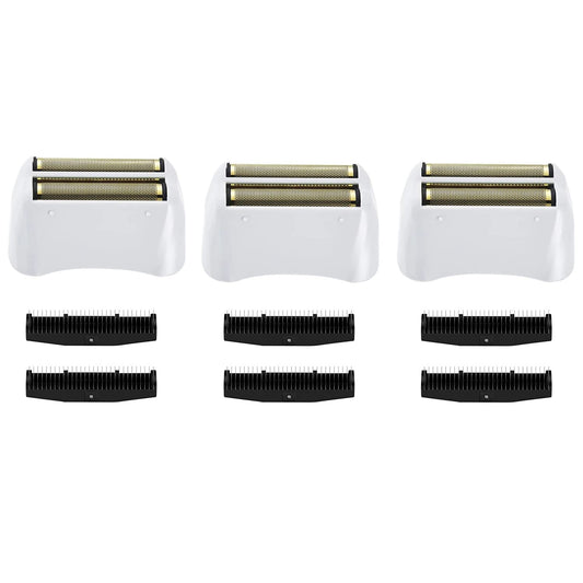 White Smoke 3 Pack Shaver Replacement Foil and Cutters compatible with"andis #17150 shaver foil replacement" Golden