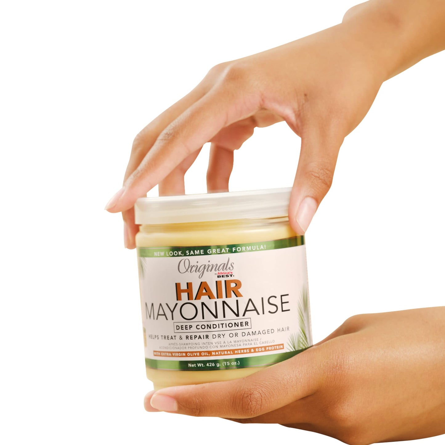 Originals by Africa's Best Hair Mayonnaise Conditioner, 15 oz Jar, Enriched with Natural Botanical Herbal Extracts and Olive Oil to Deep Condition and Repair