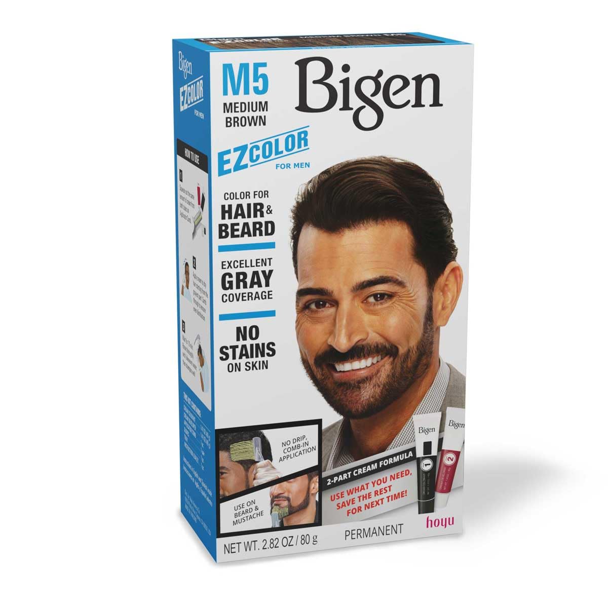 White Smoke M5 Bigen EZ Color for Men Medium Brown - 3 Pack