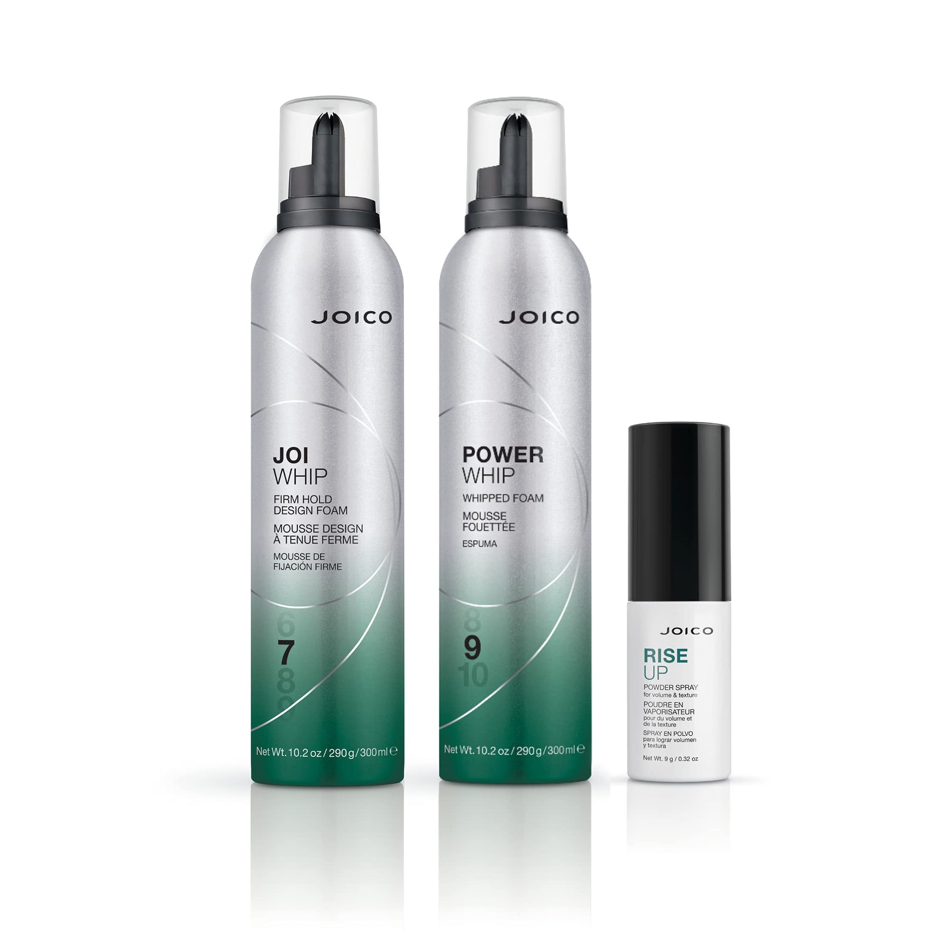 White Smoke Joico JoiWhip Firm Hold Designing Foam | For Most Hair Types | Add Volume & Body | Boost Shine | Control Frizz & Flyaways | Heat, Humidity, & Pollution Protection | Silicone & Paraben Free | 300mL