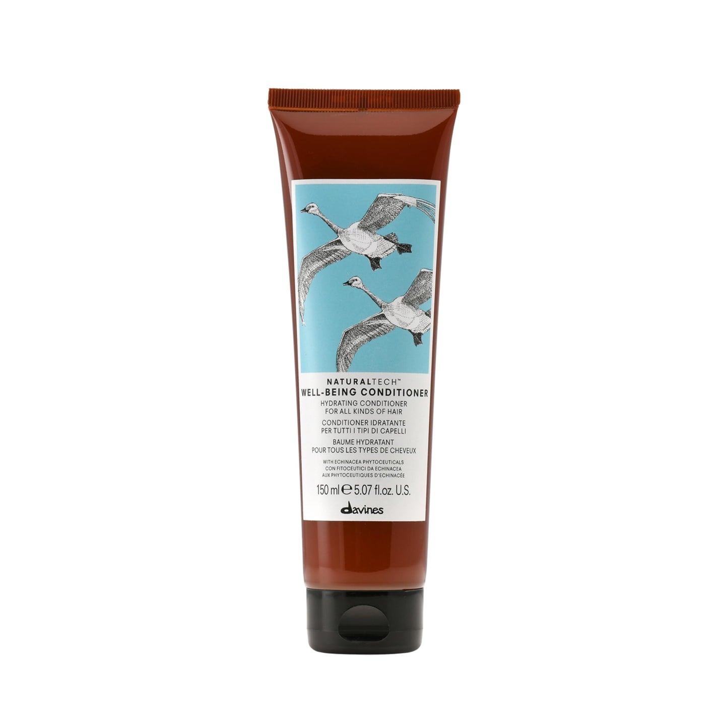 White Smoke Davines Naturaltech Wellbeing Conditioner, Gentle Cleansing & Hydrating for All Hair Types - With Echinacea Phytoceuticals - Softens & Hydrates Hair, 5.07 Fl Oz