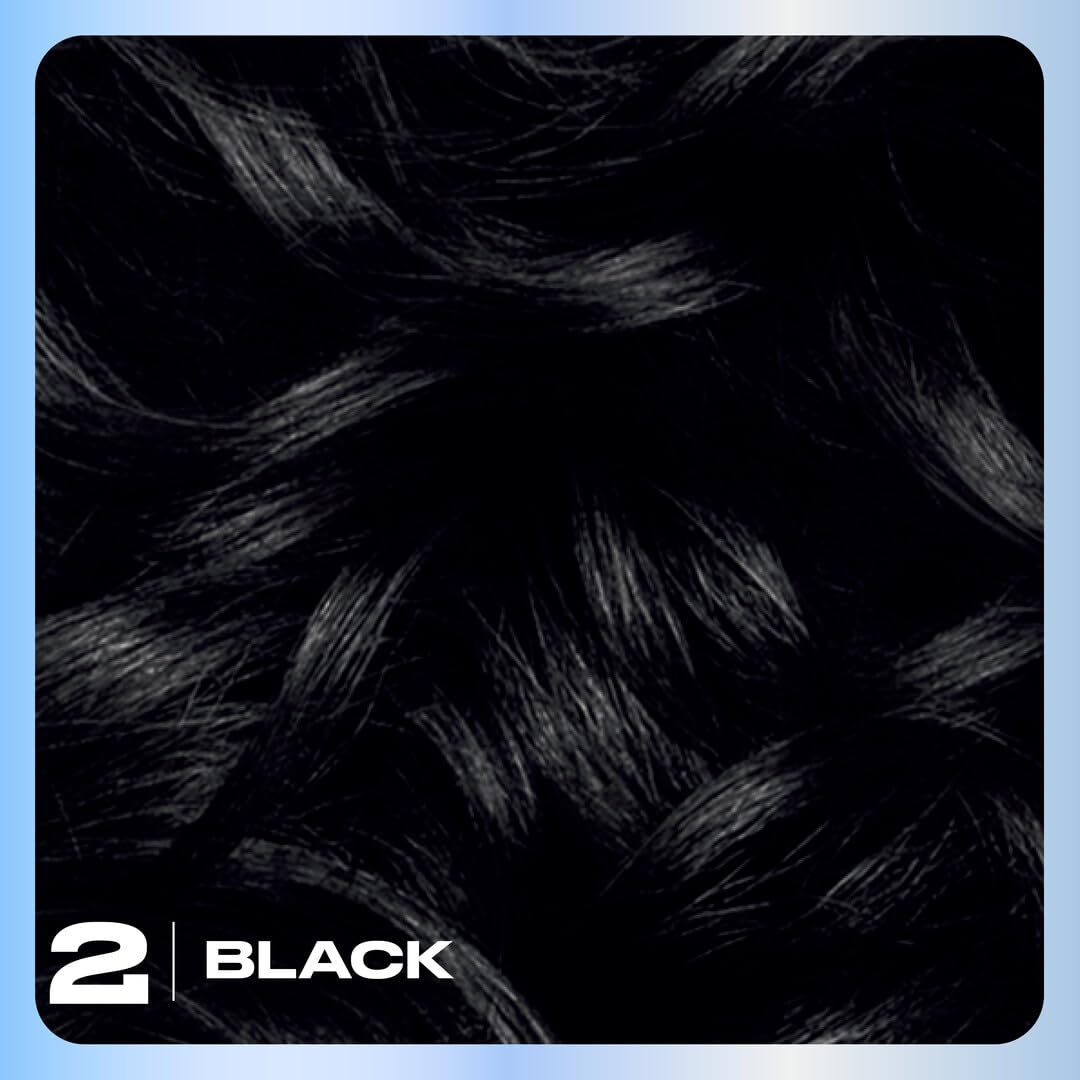 Black Clairol Nice'n Easy Permanent Hair Dye, 2 Black Hair Color, Pack of 3 - Packaging May Vary