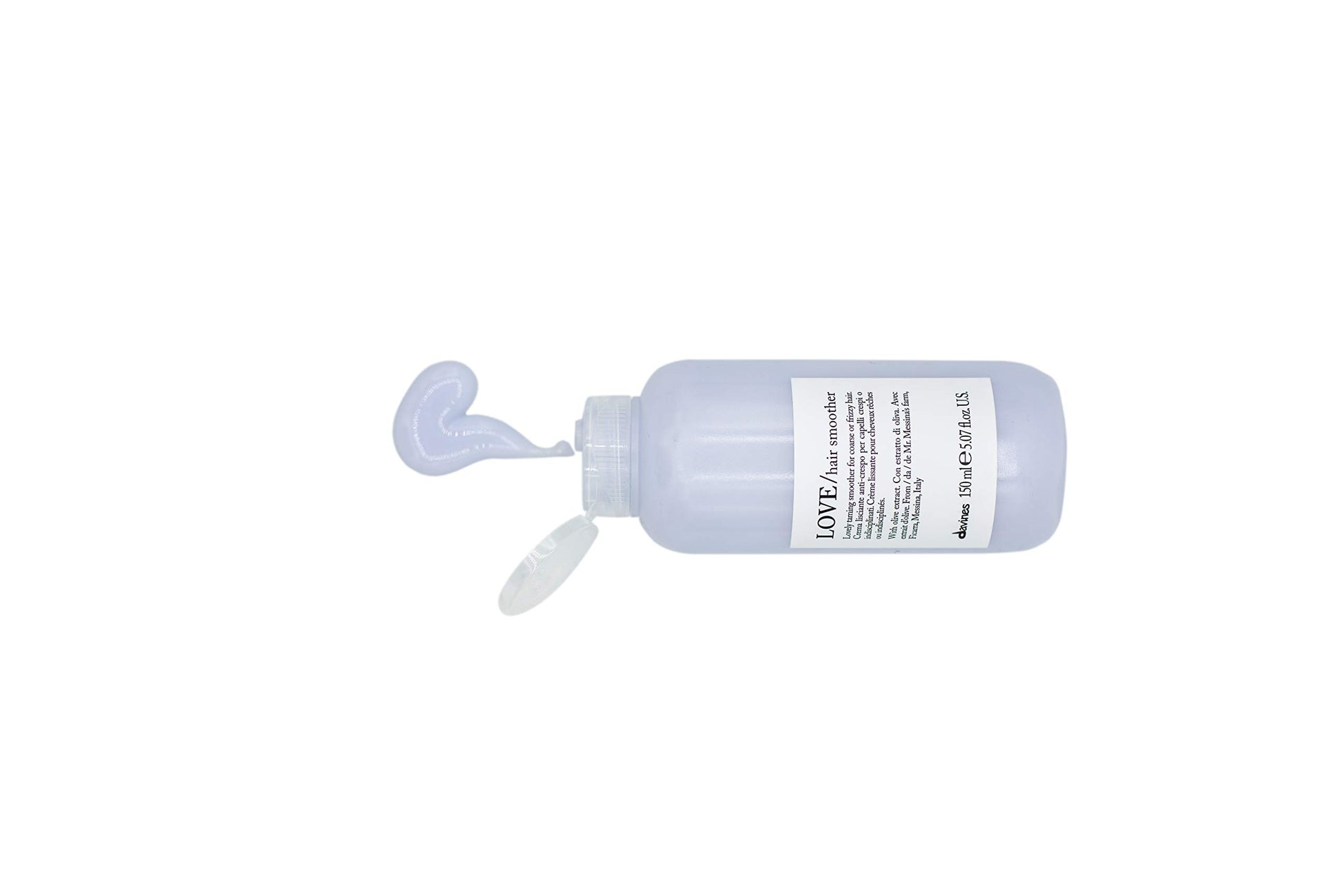 White Smoke Davines LOVE Hair Smoother, Leave-On Cream To Smooth Frizzy, Unruly Or Wavy Hair Weightlessly, 5.07 Fl. Oz.