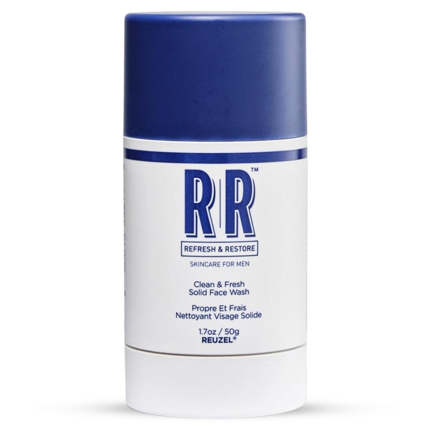 Lavender REUZEL Clean and Fresh Solid Face Wash Stick, Locks in Hydration, Cleansing, Moisturizing, Vegan Formula, Sulfate and Paraben Free, Light Maculine Scent, 1.7 oz
