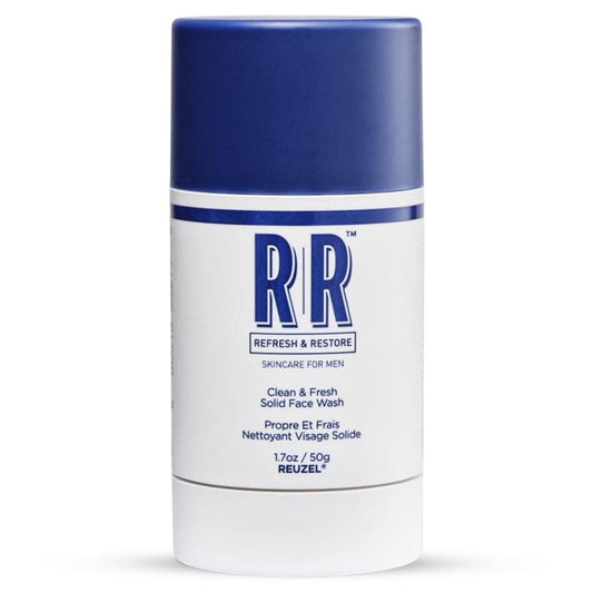 Lavender REUZEL Clean and Fresh Solid Face Wash Stick, Locks in Hydration, Cleansing, Moisturizing, Vegan Formula, Sulfate and Paraben Free, Light Maculine Scent, 1.7 oz