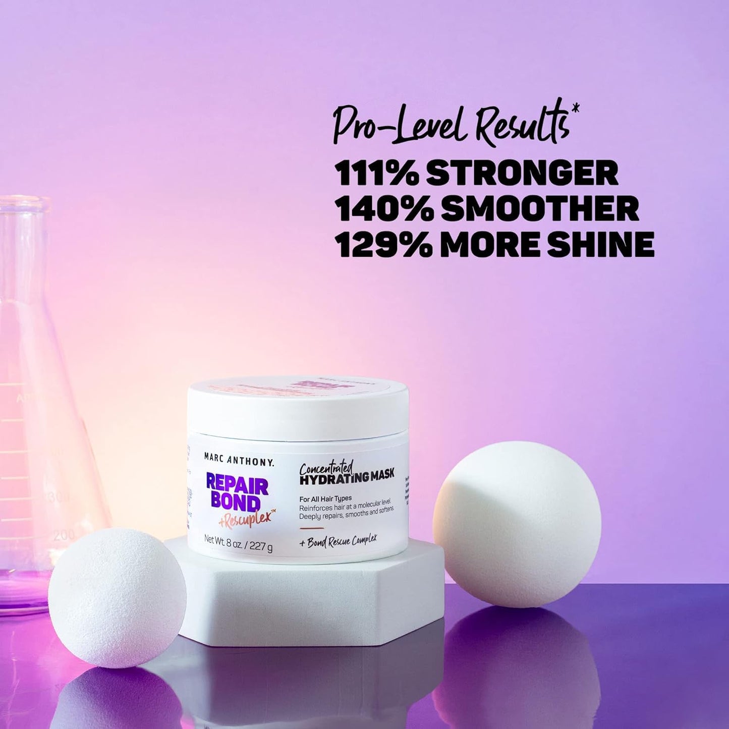 Thistle Marc Anthony Repairing Hair Mask, Repair Bond +Rescuplex - Repairs, Strengthens & Maintains Bonds within Hair - Eliminates Frizz, Flyaways & Reduce Breakage - Dry & Damaged Hair Professional Treatment
