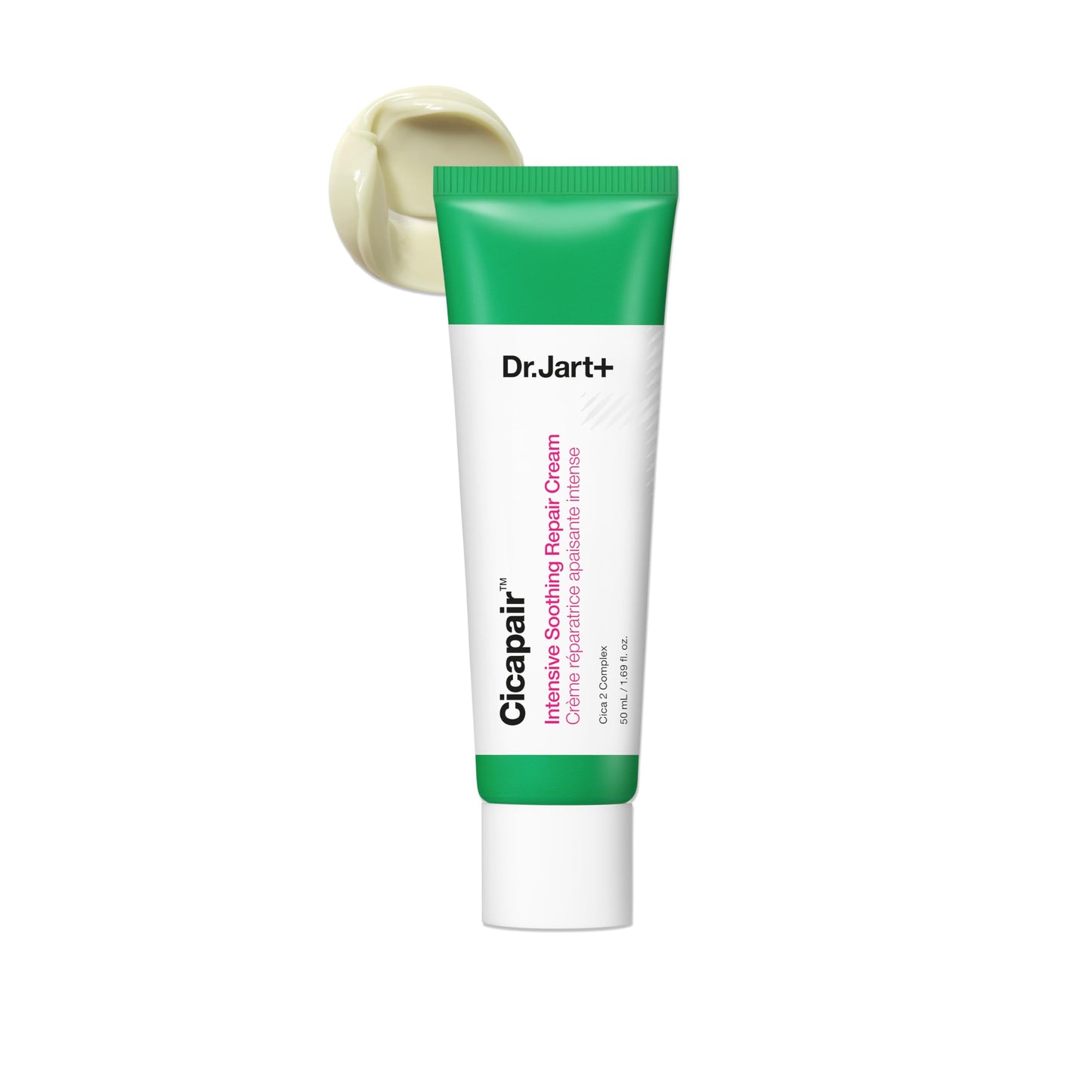 White Smoke Dr.Jart+ Cicapair Sensitive Skin Korean Face Moisturizer for Redness and Barrier Repair with Centella Asiatica | Korean Skin Care | Travel Size, 0.51 Fl Oz