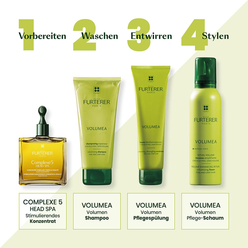 White Smoke Rene Furterer VOLUMEA Volumizing Shampoo - For Fine, Limp Hair - Thickening & Volumizing - SLS Free