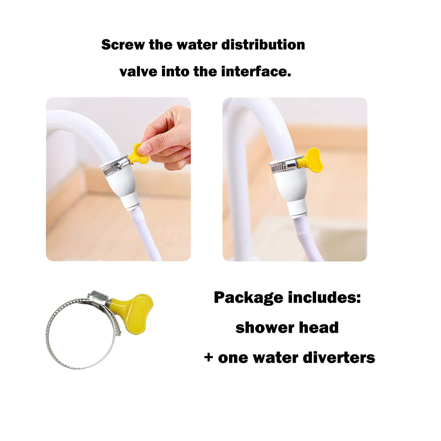 White Smoke 4m/13.12ft Sink Spray Hose Portable Faucet Sprayer Garden, Shampoo Sprayer Handheld Shower Head Spray Hose for Pets, Bathing Baby, Washing Hair, Rinsing Vegetables