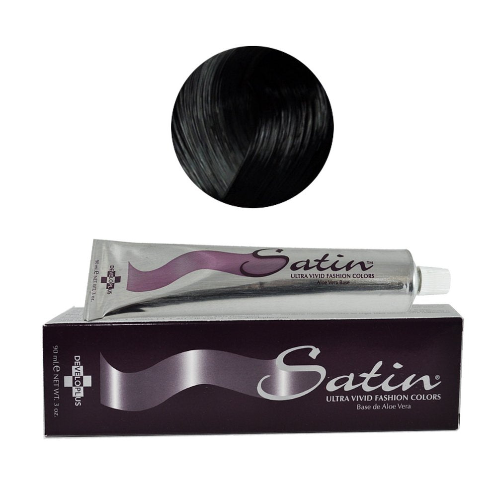 White Smoke Satin Hair Color Natural Series, Black 1N, 3.0 Ounce