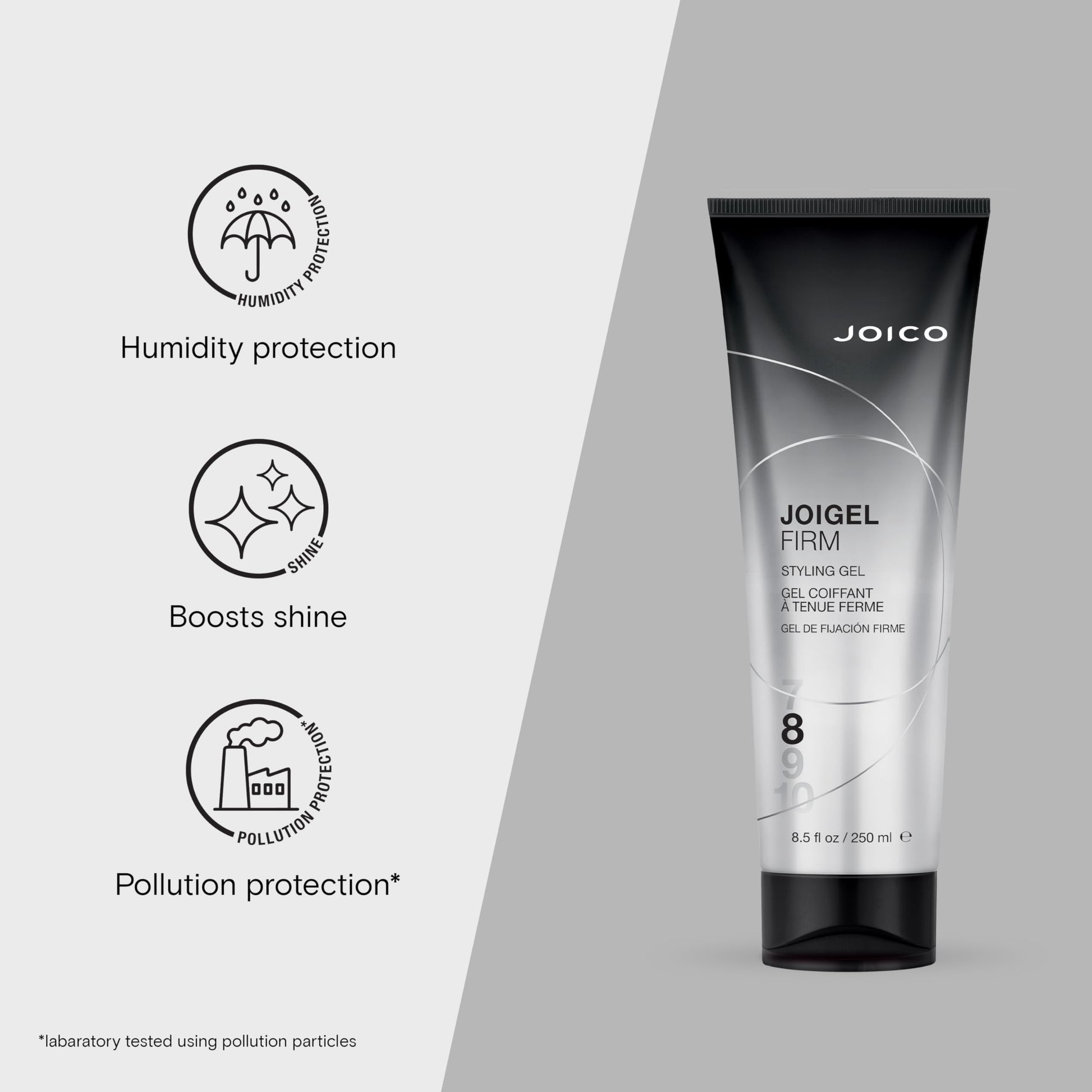 Lavender Joico JoiGel Firm Styling Gel | For Most Hair Types | Add Body and Volume | Lock In Moisture & Boost Shine | Thermal Heat & Humidity Protection | Protect Against Pollution | 8.5 Fl Oz