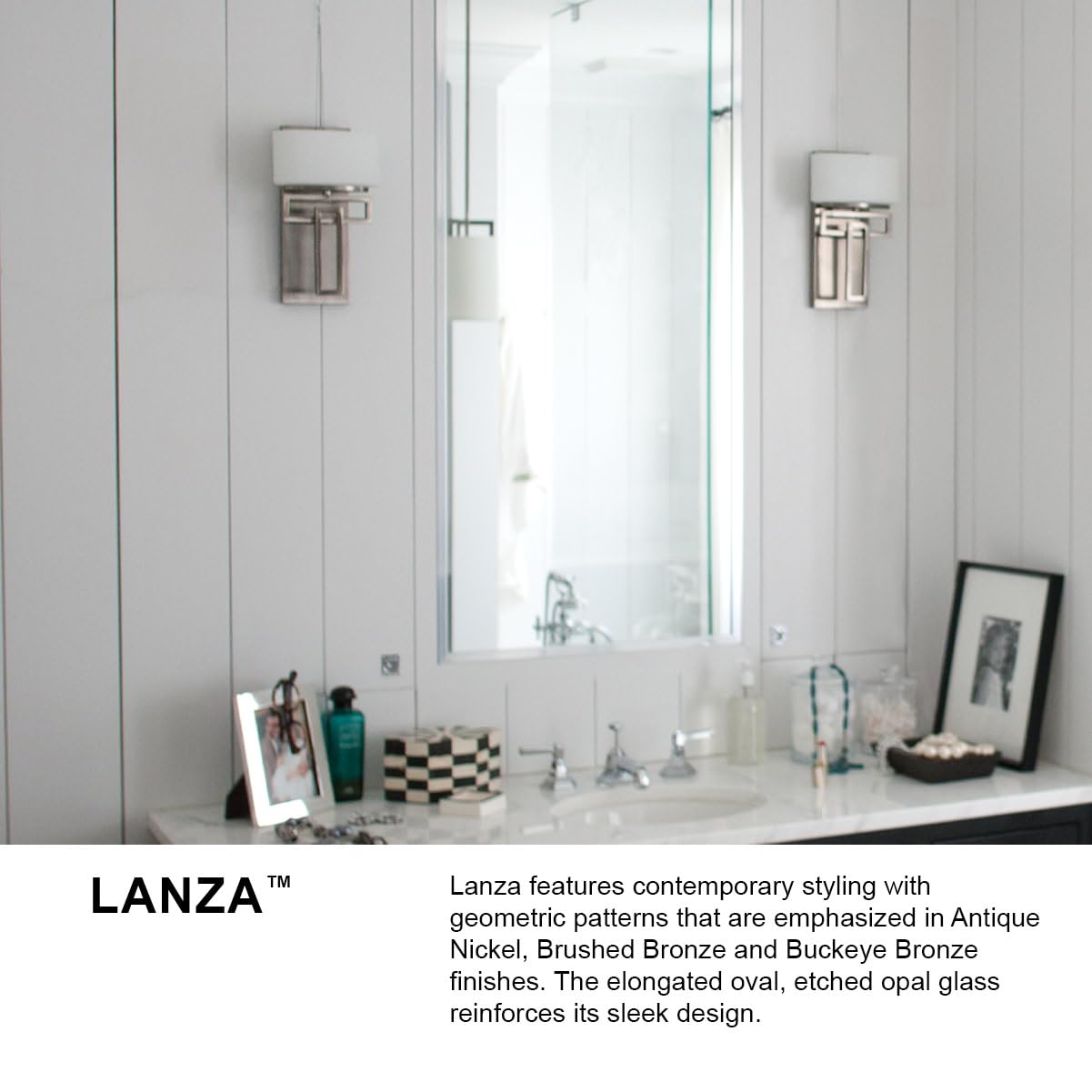 Gray Hinkley Lanza Contemporary Modern Two Light 120W G9 Bathroom Vanity Fixture, Brushed Bronze