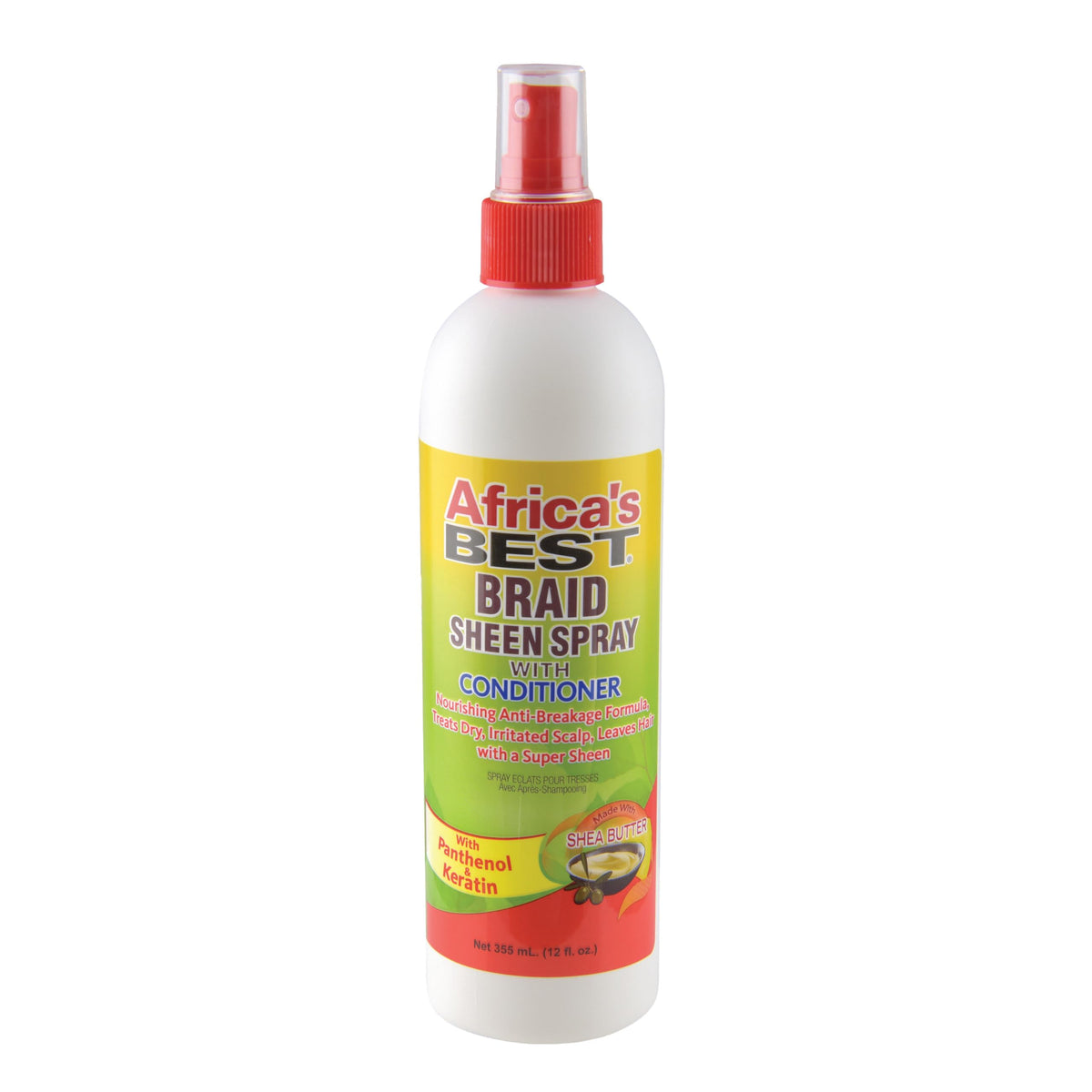 White Smoke Africa's Best Braid Sheen Spray With Conditioner, 12 Ounce, Green, 1-102-12-1243-01
