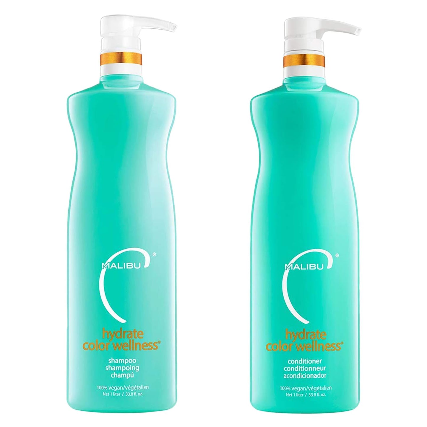 White Smoke Malibu C Hydrate Color Wellness Duo - Hydrating Shampoo and Conditioner Set for Color-Treated Hair - Extends Color Vibrancy and Longevity - Vegan & Sulfate-Free Hair Care