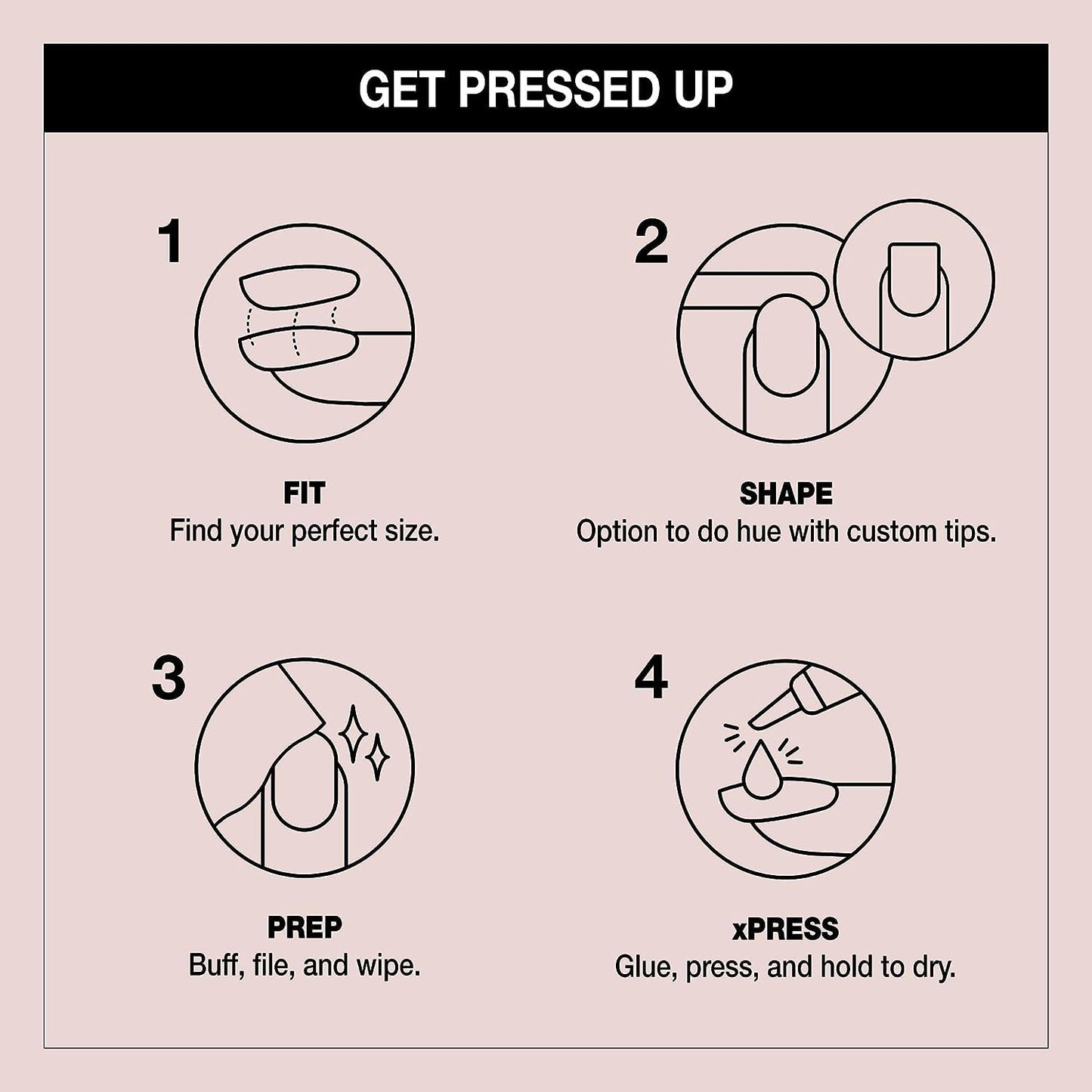 Light Gray Bundle of OPI xPress/ON Press On Nails, With Nail Glue, French Tip Nail Art, Short, French Press + OPI Repair Mode Bond Building Nail Serum, Clear, 0.3 fl oz