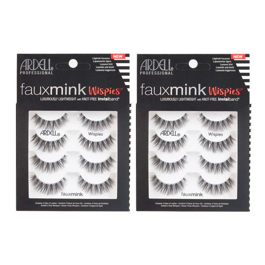Dark Slate Gray Ardell Faux Mink False Eyelashes, Wispy Natural Lashes, Reusable, Soft & Lightweight for Everyday Glam, Multipack - 2 Pack x 4 Pairs