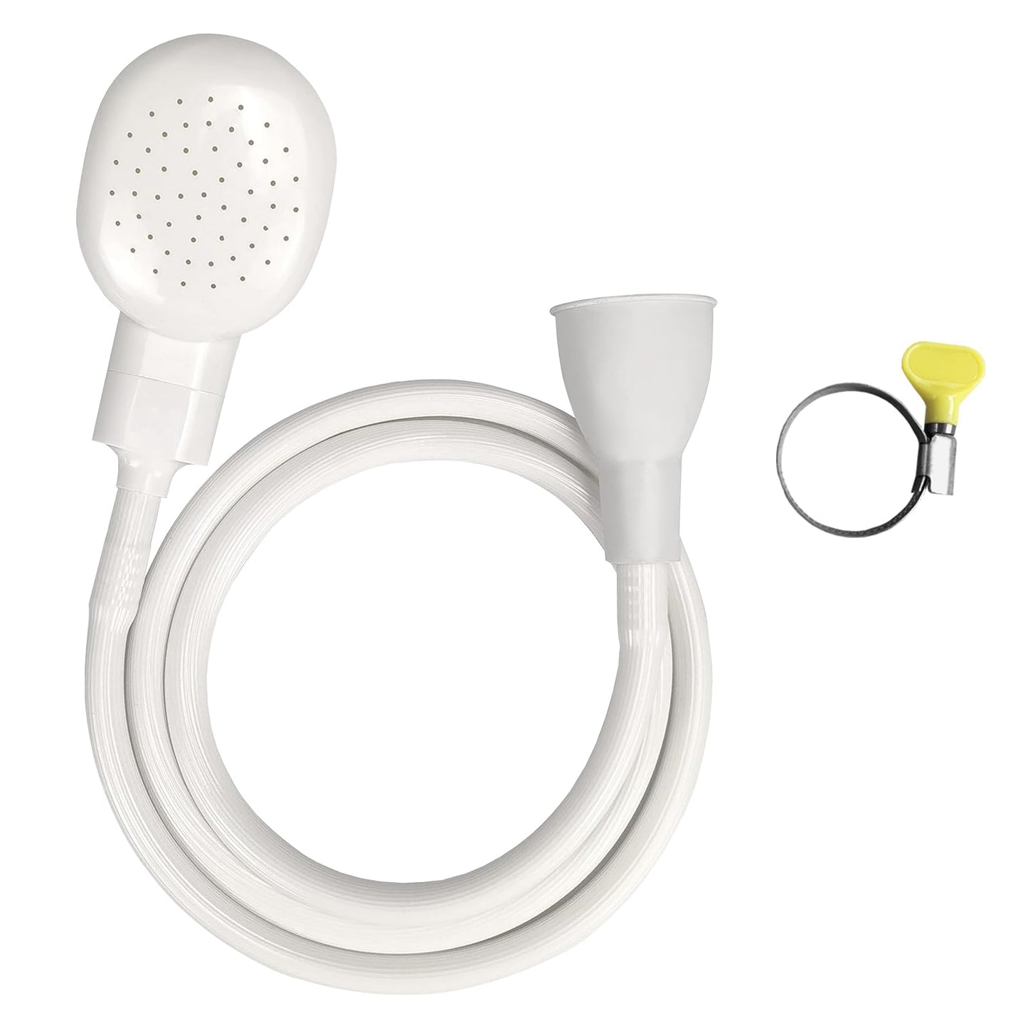 White Smoke Soerreo Sink Spray Rubber Hose, Portable Rubber Hose Nozzle, Shampoo Sprayer, Easy to Use, Suitable for People or Pets