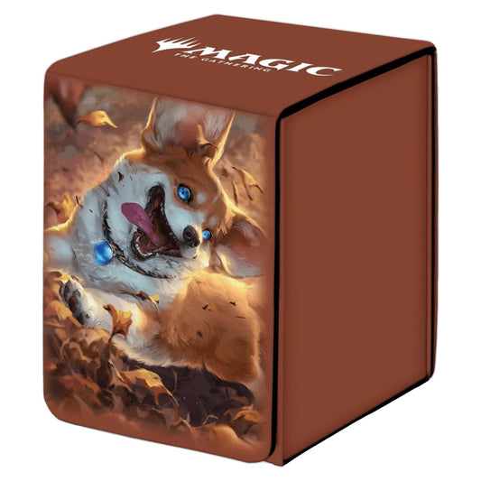 Sienna Ultra Pro - Mana 8 Alcove Edge Deck Box - Lotus for Magic: The Gathering, Store & Protect up to 100 Standard Size MTG Cards, Great for Commander Deck, Side Loading Deck Box, Premium Leatherette