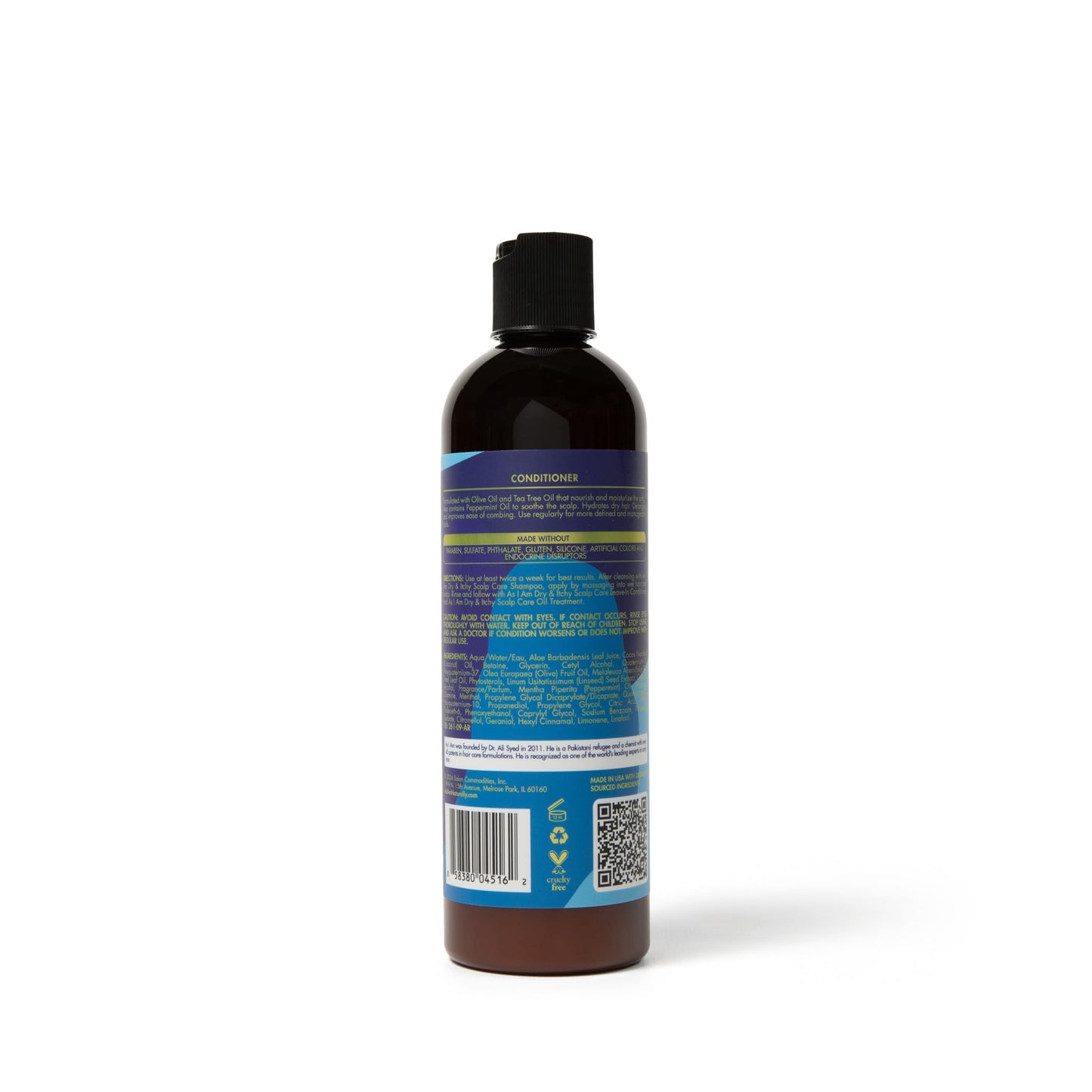 White Smoke As I Am Dry & Itchy Scalp Care Conditioner - 16 ounce - Nourish and moisturize the scalp. - With Olive Oil, Tea Tree Oil & Peppermint Oil