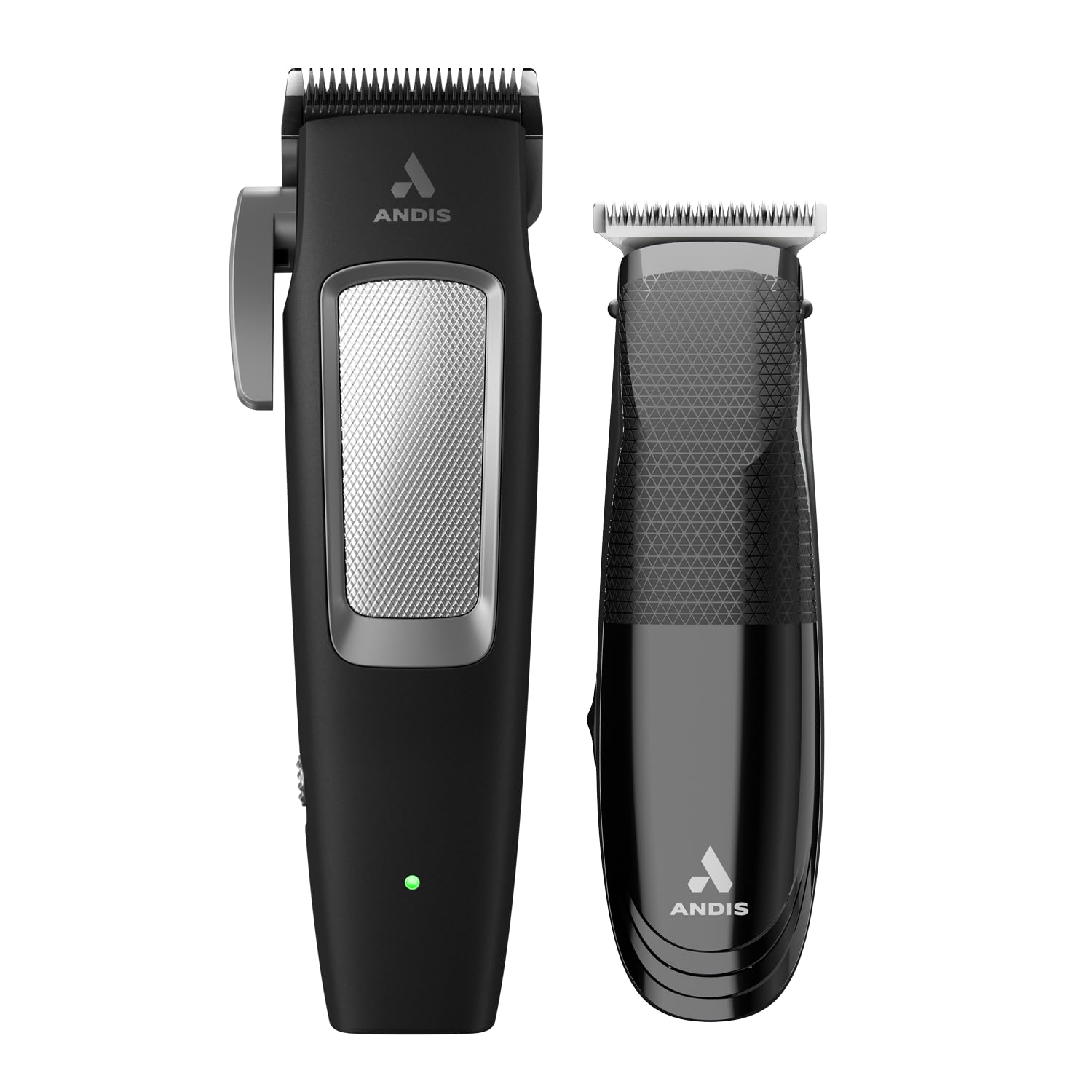White Smoke Andis 561506 inCRED Cordless Adjustable Hair Clipper & Close-Cutting T-Blade Trimmer Combo Set, 23-Piece Kit, Powerful Motor, Lithium-Ion Battery, Black