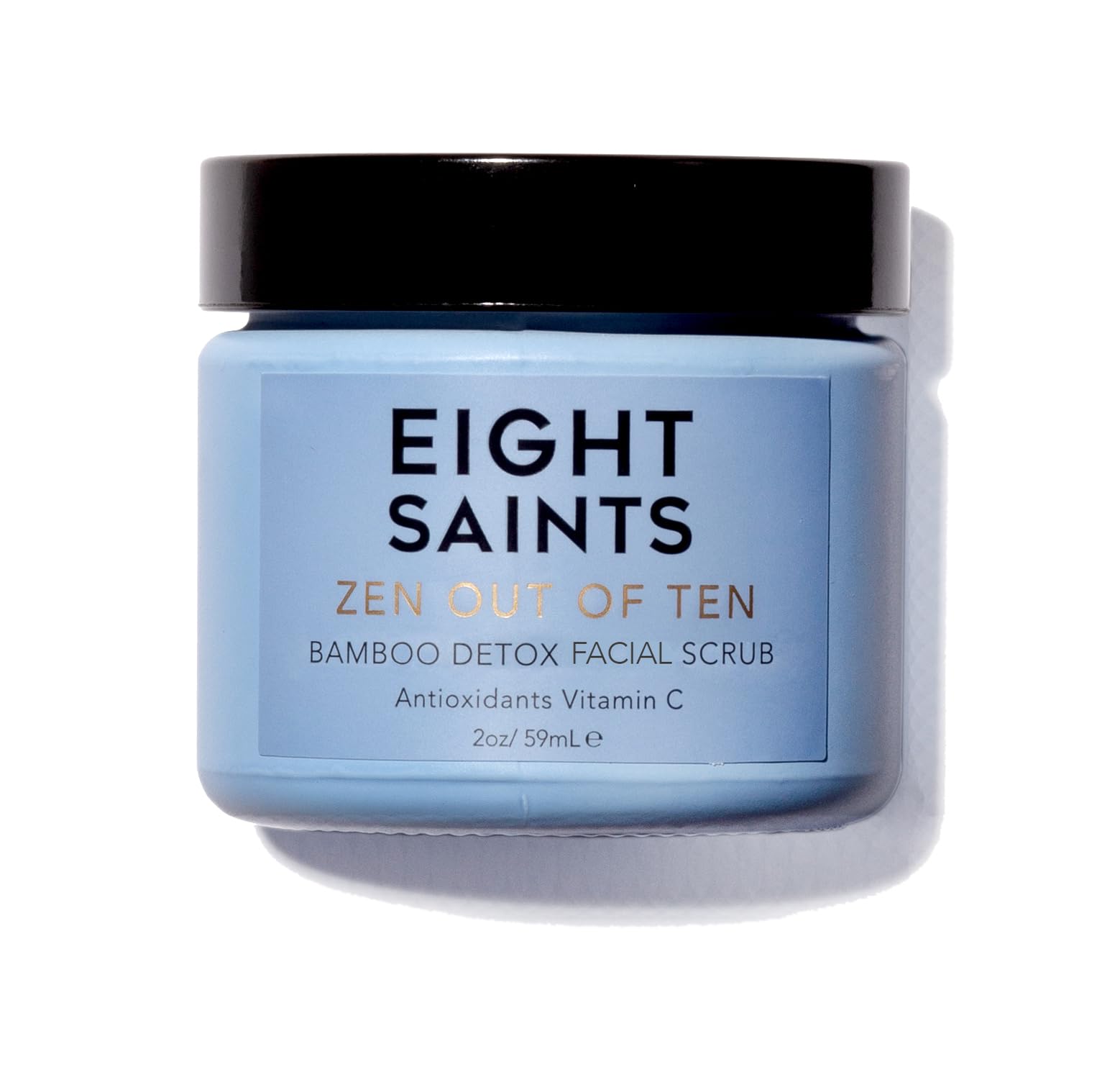 Black Eight Saints Zen Out Of Ten Bamboo Detox Face Scrub Exfoliator, Natural and Organic Daily Exfoliating Facial Scrub With Bamboo Fibers to Unclog Pores, Blackheads, Blemishes, and Dull Skin, 2 Ounces