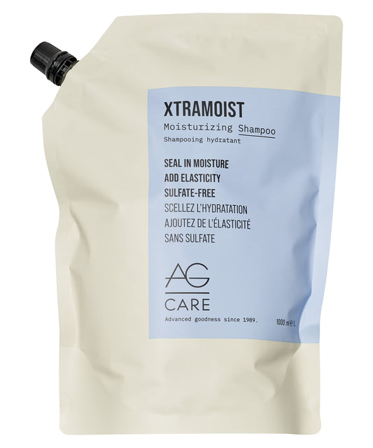Light Gray AG Care Xtramoist Moisturizing Shampoo, Seal in Moisture and Add Shine, Sulfate-Free Shampoo, 33.8 Fl Oz