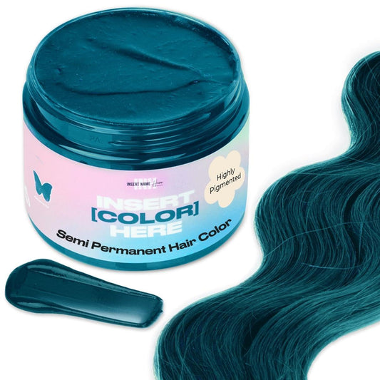 White Smoke INH Semi Permanent Hair Color | Color Depositing Conditioner, Aquamarine Hair Dye | No Bleach No Peroxide Temporary Blue Green Tint for Women, Men | Vegan, Ammonia Free, Sulfate Free, Ready to Use 6oz
