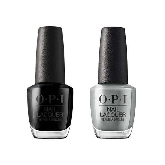 White Smoke Bundle of OPI Nail Lacquer, Black Onyx + OPI Nail Lacquer, Suzi Talks with Her Hands, Las Vegas, 0.5 fl oz