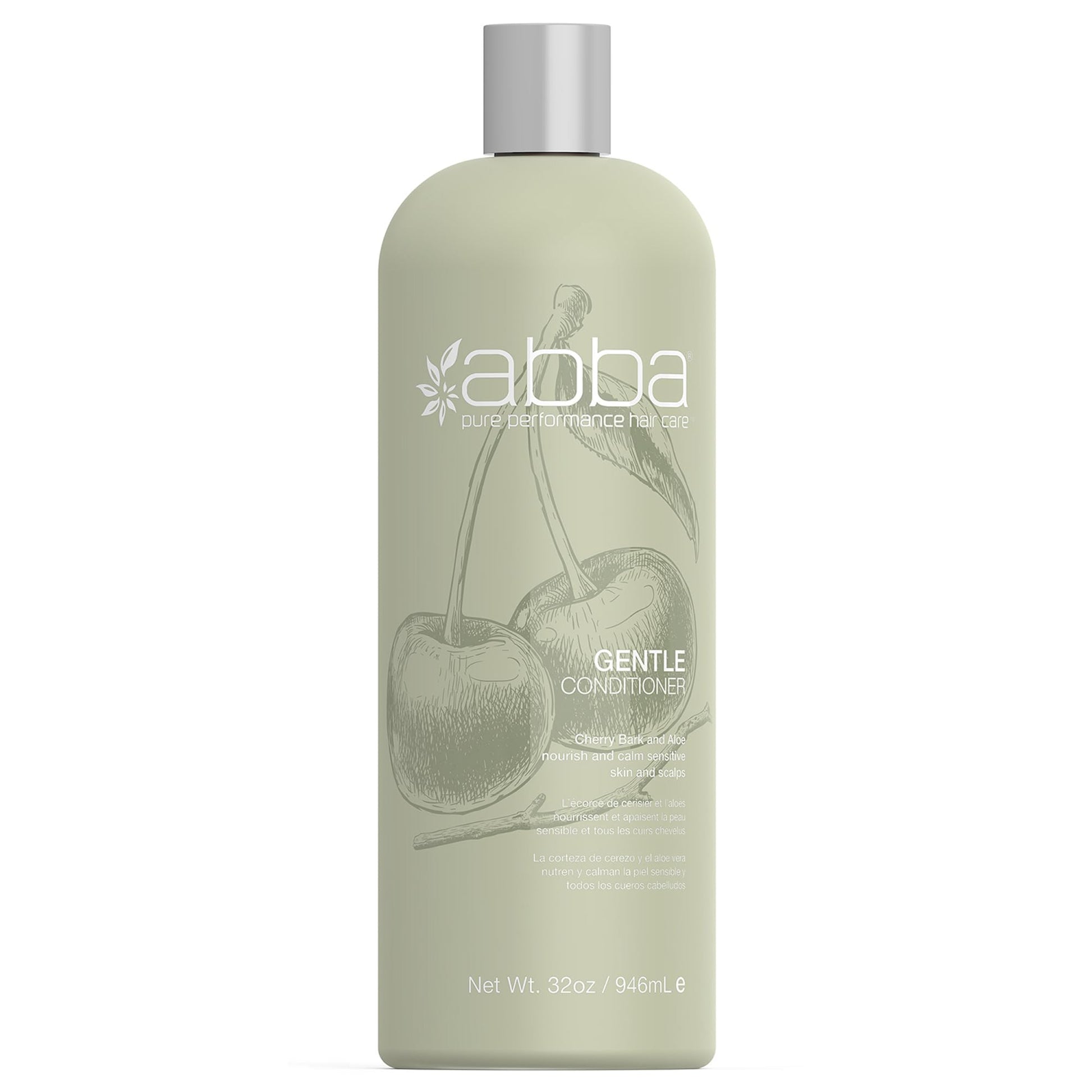 Gray ABBA - Pure Gentle Condtioner - Cherry Bark & Aloe, 32 fl oz