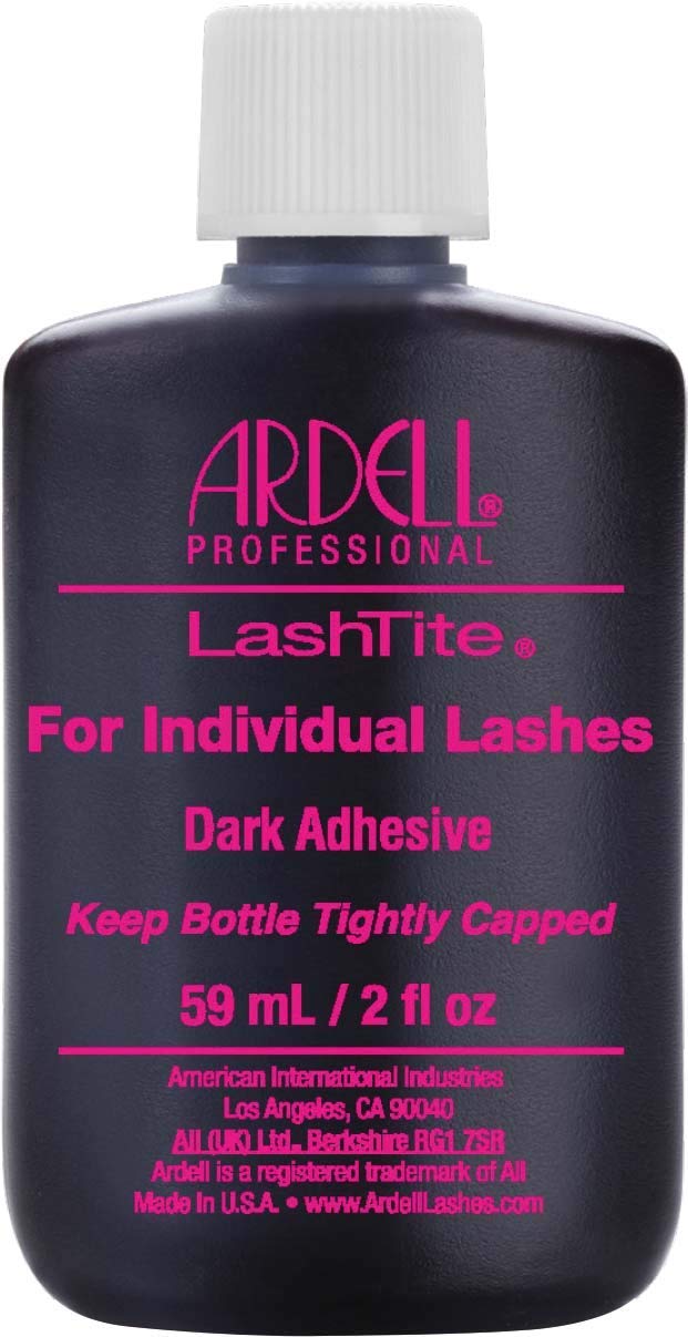 White Smoke Ardell LashTite Lash Adhesive, Dark Eyelash Glue for Individual Lashes - Long-Lasting Waterproof Lash Glue, 2 fl oz