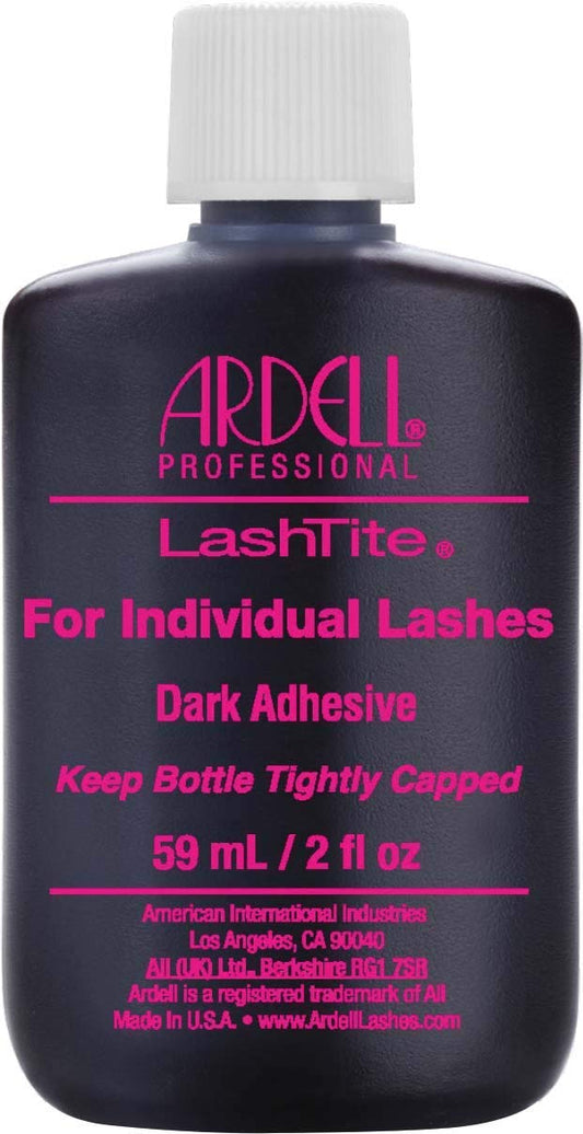 White Smoke Ardell LashTite Lash Adhesive, Dark Eyelash Glue for Individual Lashes - Long-Lasting Waterproof Lash Glue, 2 fl oz