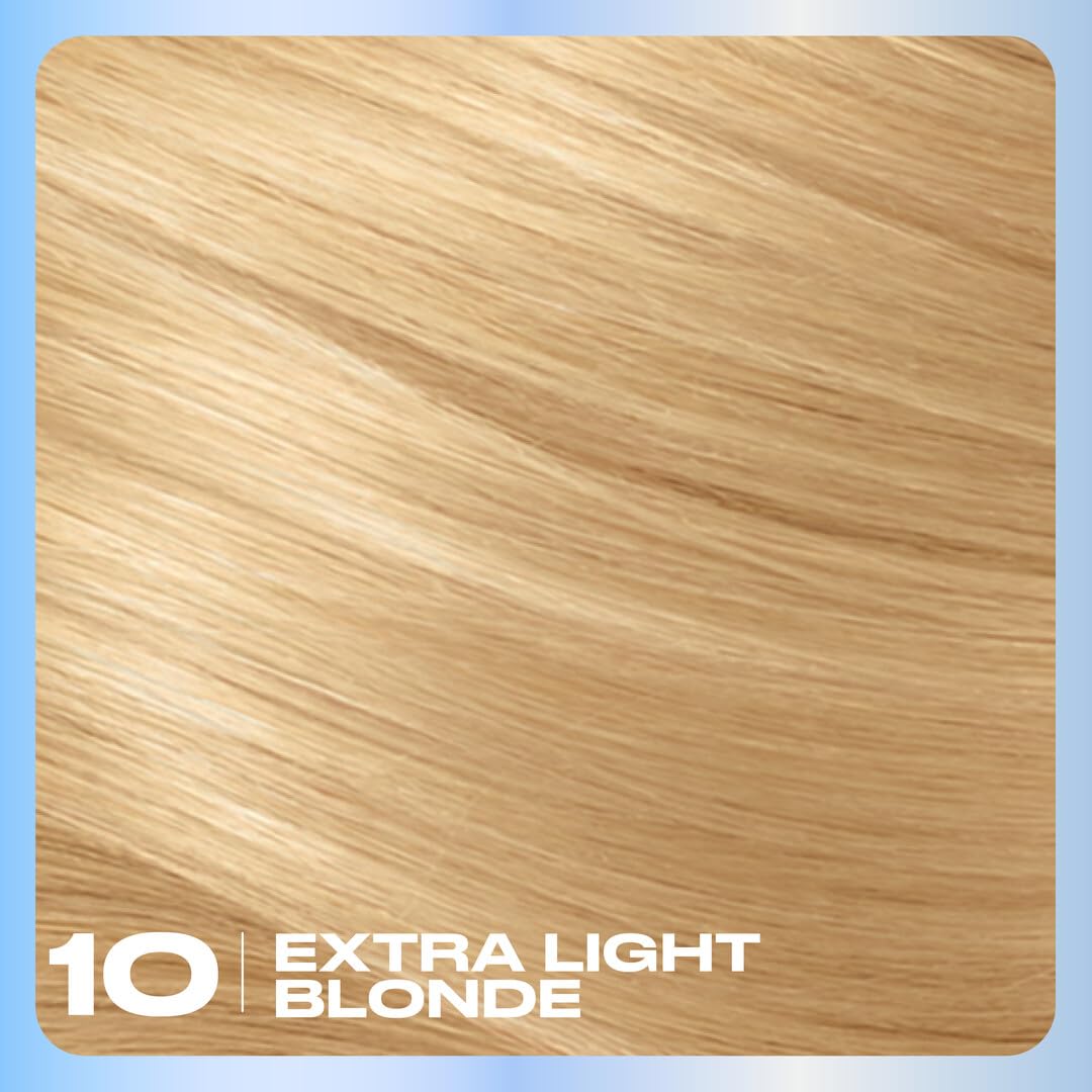 Dark Khaki Clairol Nice'n Easy Permanent Hair Dye, 10 Extra Light Blonde Hair Color, Pack of 3 - Packaging May Vary