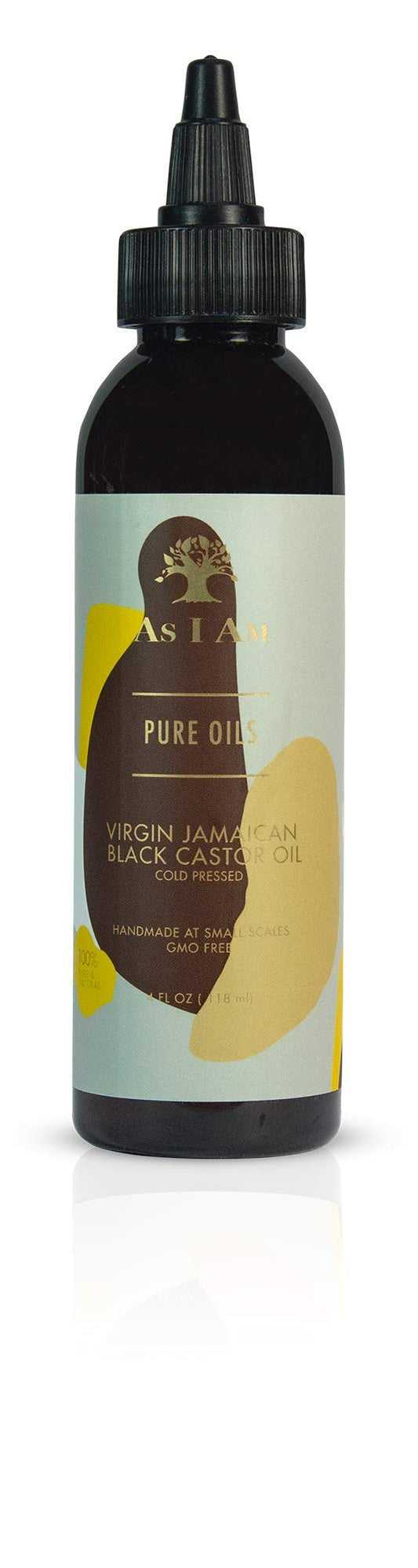 White Smoke As I Am Virgin Jamaican Black Castor Oil 4oz - 100% Pure and Natural - Rich in Omega-9 Fatty Acids, Antioxidants - Cold Pressed, Unrefined - Extracted from Roasted Castor Seeds