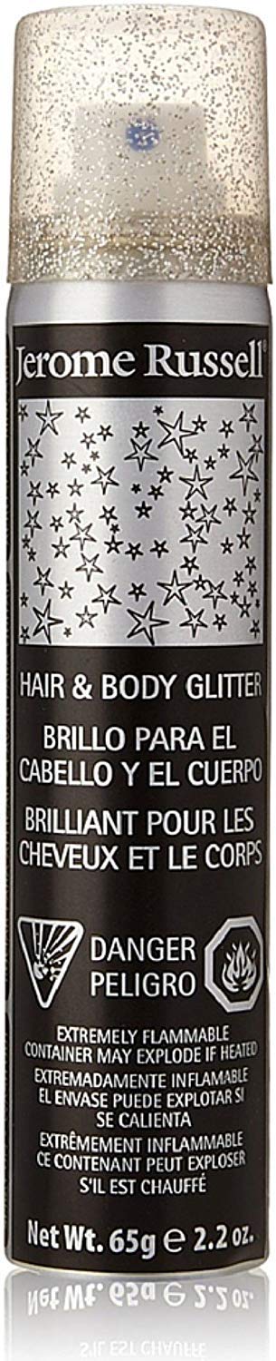 Dark Slate Gray Jerome Russell Hair & Body Glitter Spray, Silver 2.2 oz (Pack of 3)